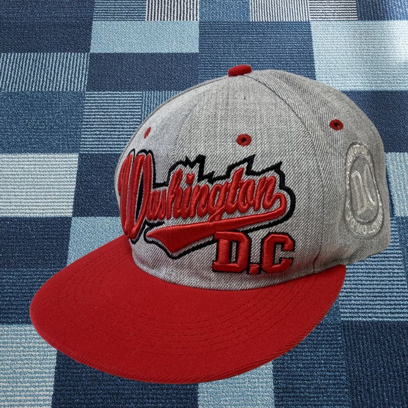 Bally VINTAGE? Washington DC Snapback Ball Cap Hat Adjustable Baseball Adult Gray Turquoise Snapback Men Size ONE SIZE - 1 Thumbnail