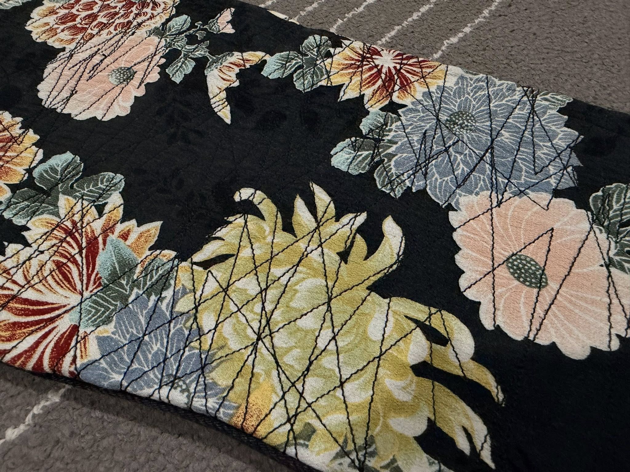 Japanese Brand GLAMDY Japanese kimono fabric X DENIM women W30 2771 Size 30" / US 8 / IT 44 - 7 Thumbnail