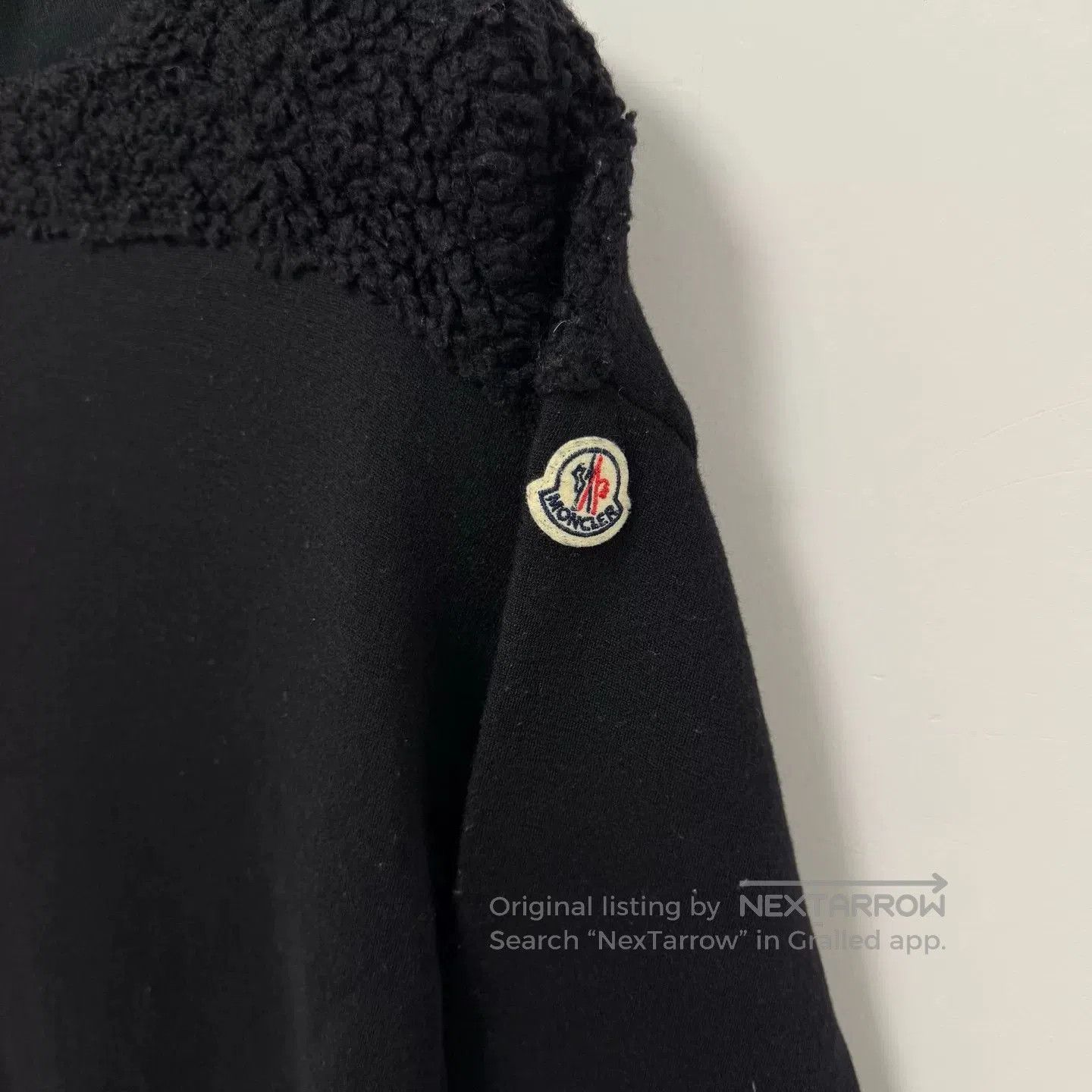 Moncler Moncler Black Sherpa Panel Sweatshirt XS. Size XS / US 0-2 / IT 36-38 - 5 Thumbnail