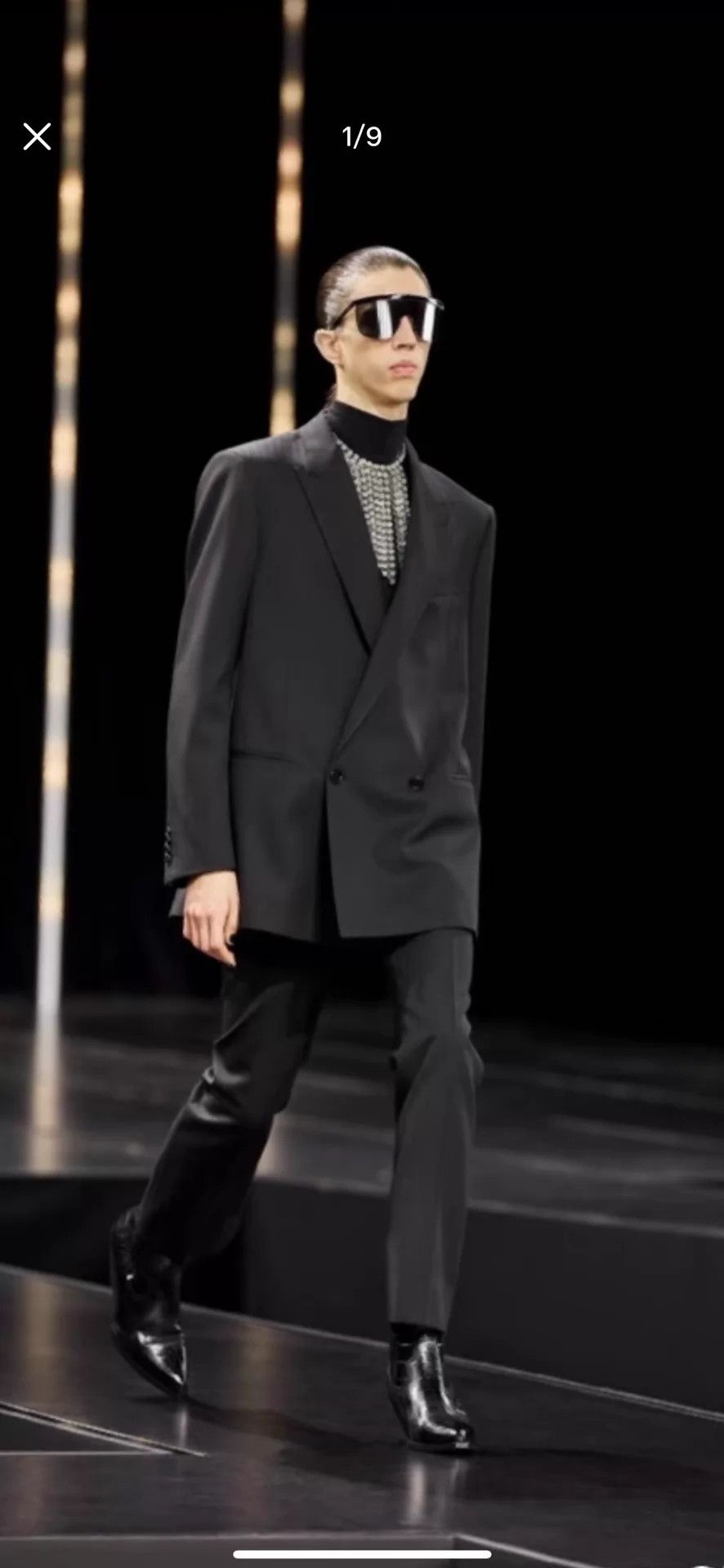 Celine Celine FW22 2-button textured Hedi Slimane men's blazer 52 Size 52R - 2 Thumbnail