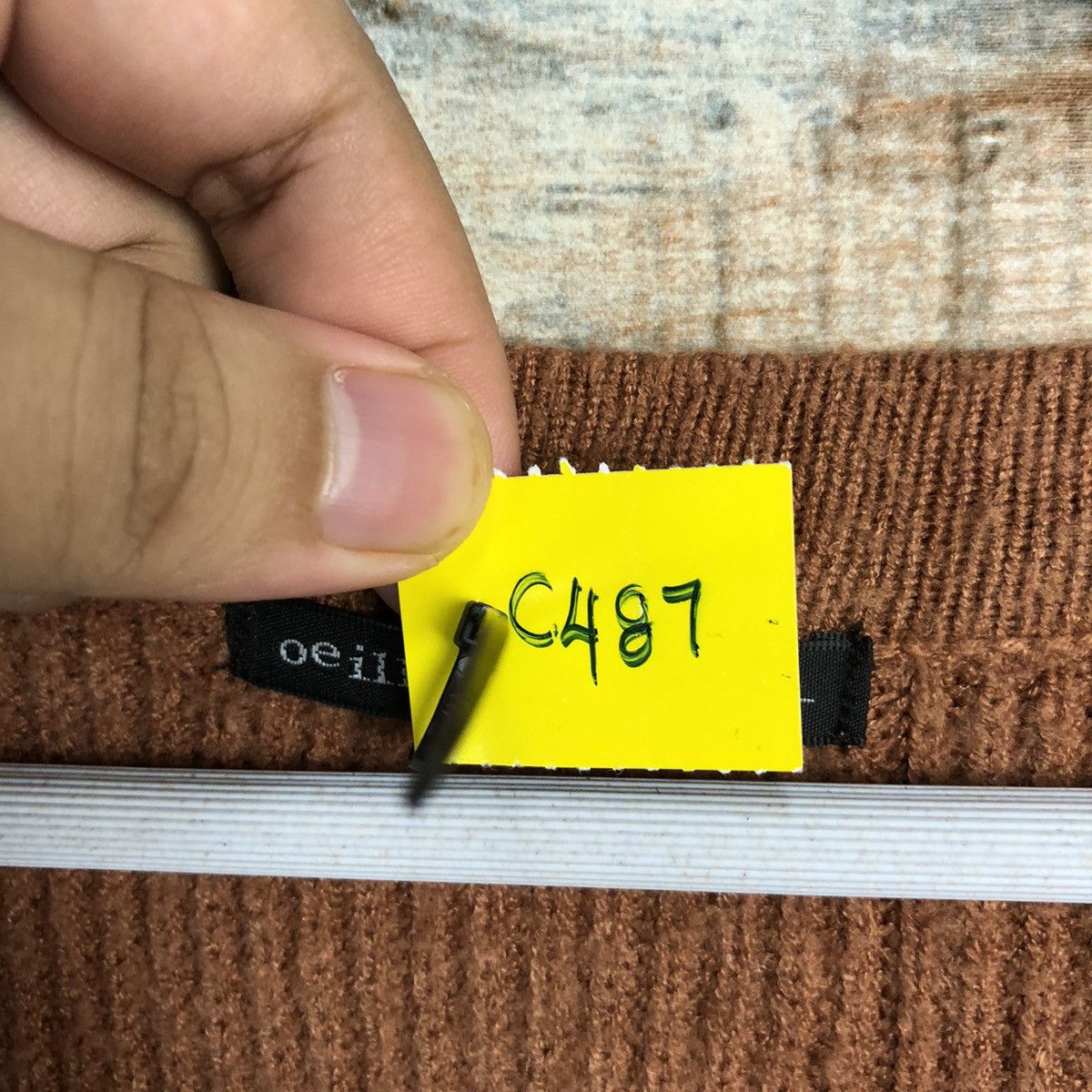 Japanese Brand DL Oeiilet Orange Cardigan Knitwear #C487 Size L / US 10 / IT 46 - 9 Thumbnail