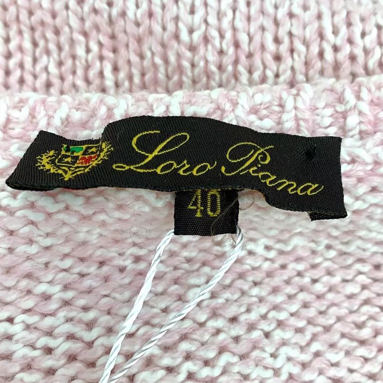 Loro Piana LORO PIANA Pink cotton long sleeve knitted sweater with V Size M / US 6-8 / IT 42-44 - 5 Thumbnail