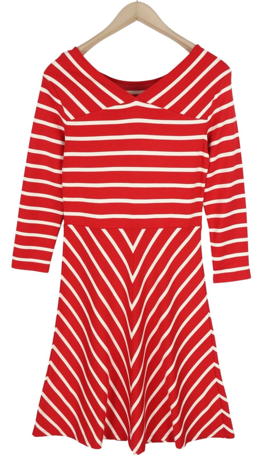 Gant STRIPED S Red Round Neck 3/4 Sleeves Dress 85003 Size S / US 4 / IT 40 - 2 Thumbnail