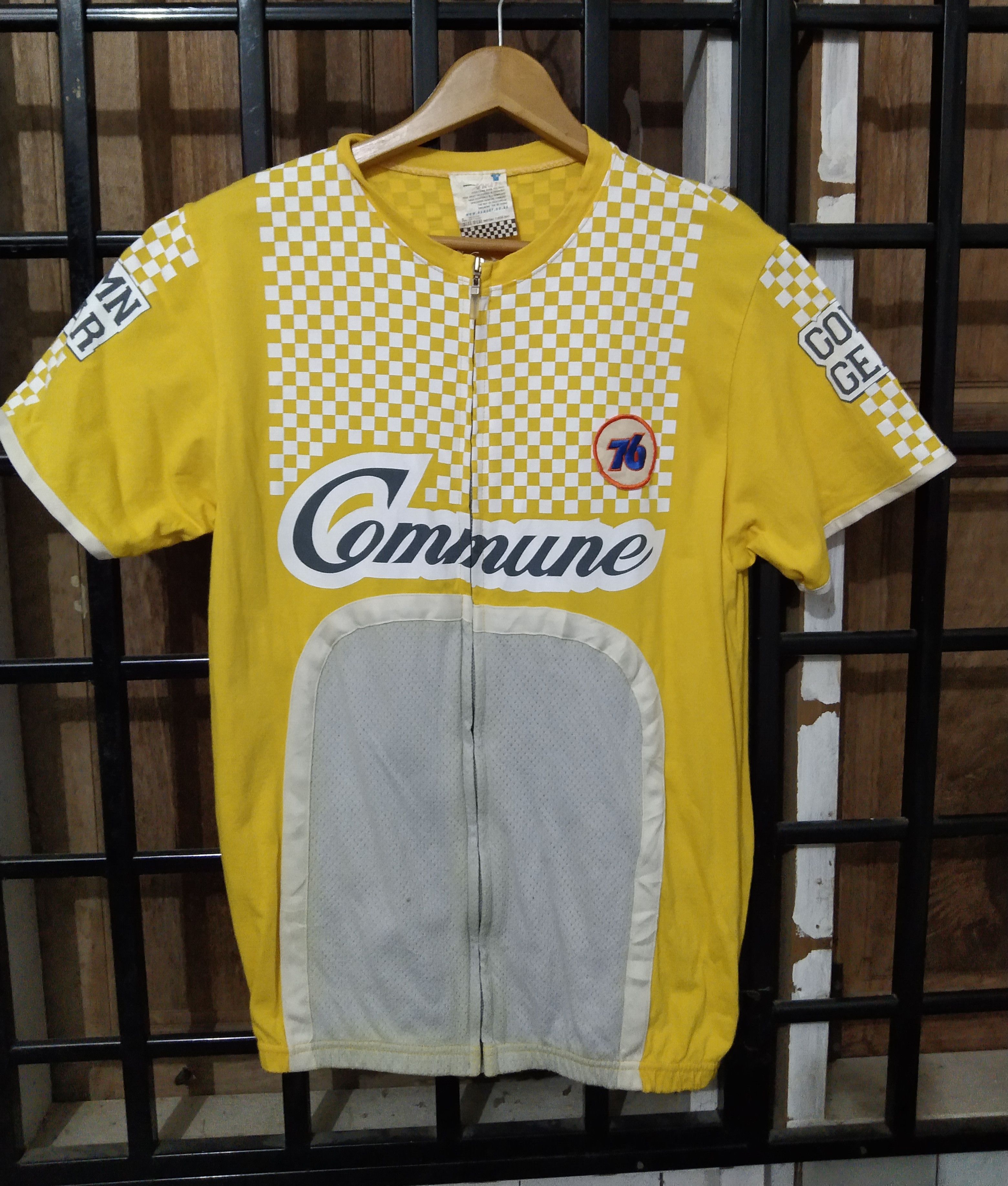 Vintage Vintage Yellow Commune Brand Full Zip Cycling Jersey Size US M / EU 48-50 / 2 - 1 Thumbnail
