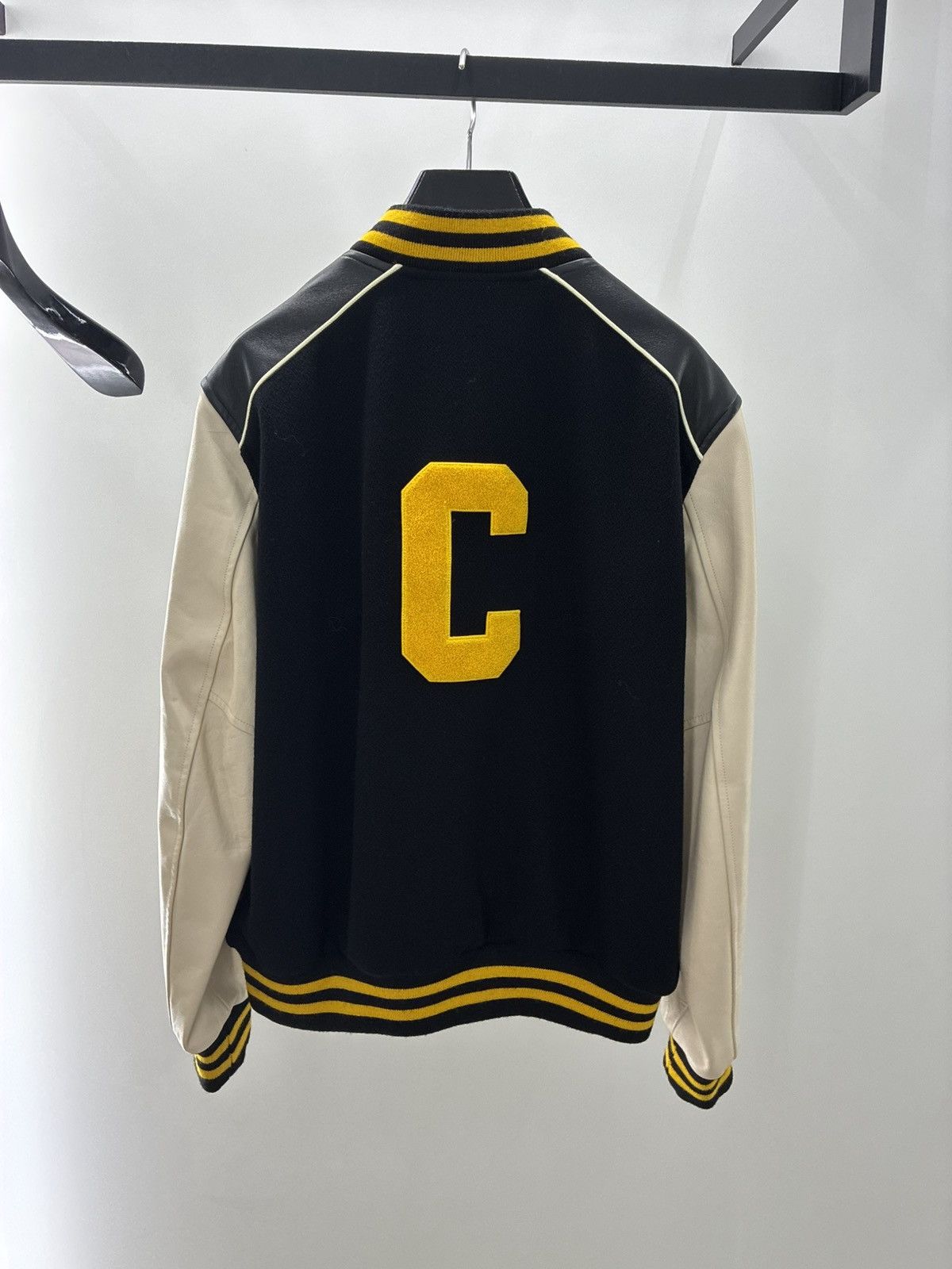 Celine Celine Teddy Matiere Leather Varsity Jacket RARE Size US L / EU 52-54 / 3 - 7 Thumbnail