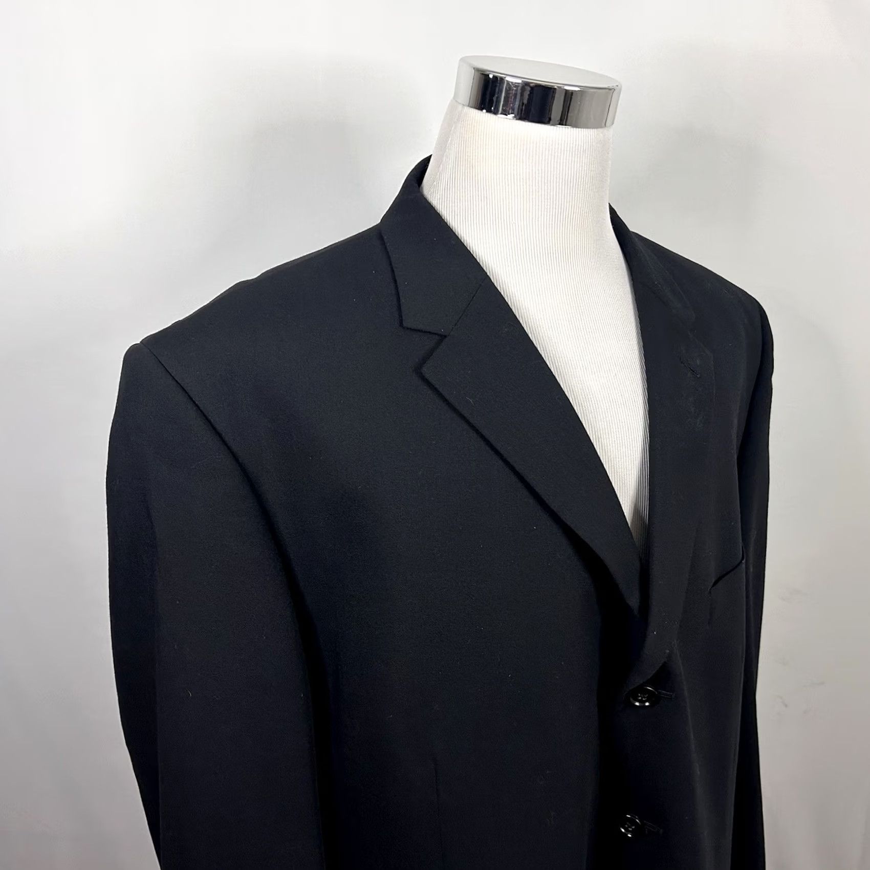 Vintage Paulo Solari 52L Sport Coat Wool Black Four-Button Lined Notch Lapel Single-Breasted Men Regular Jacket Coat 2 Piece Long XL? Size US XS / EU 42 / 0 - 2 Thumbnail