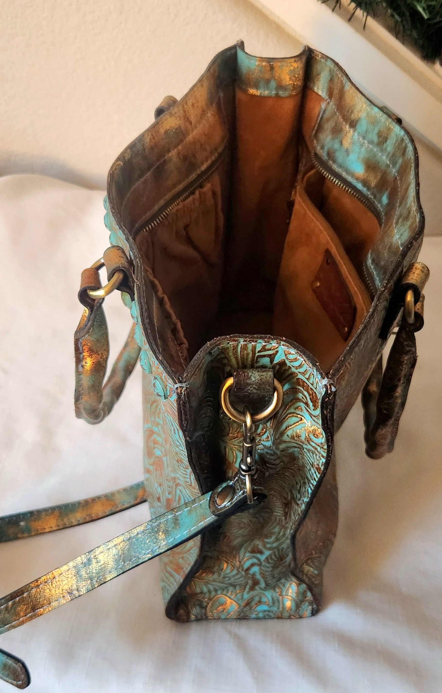 Patricia Nash Patricia Nash Zancona Tote Bag Purse and Wallet Leather Size ONE SIZE - 7 Thumbnail