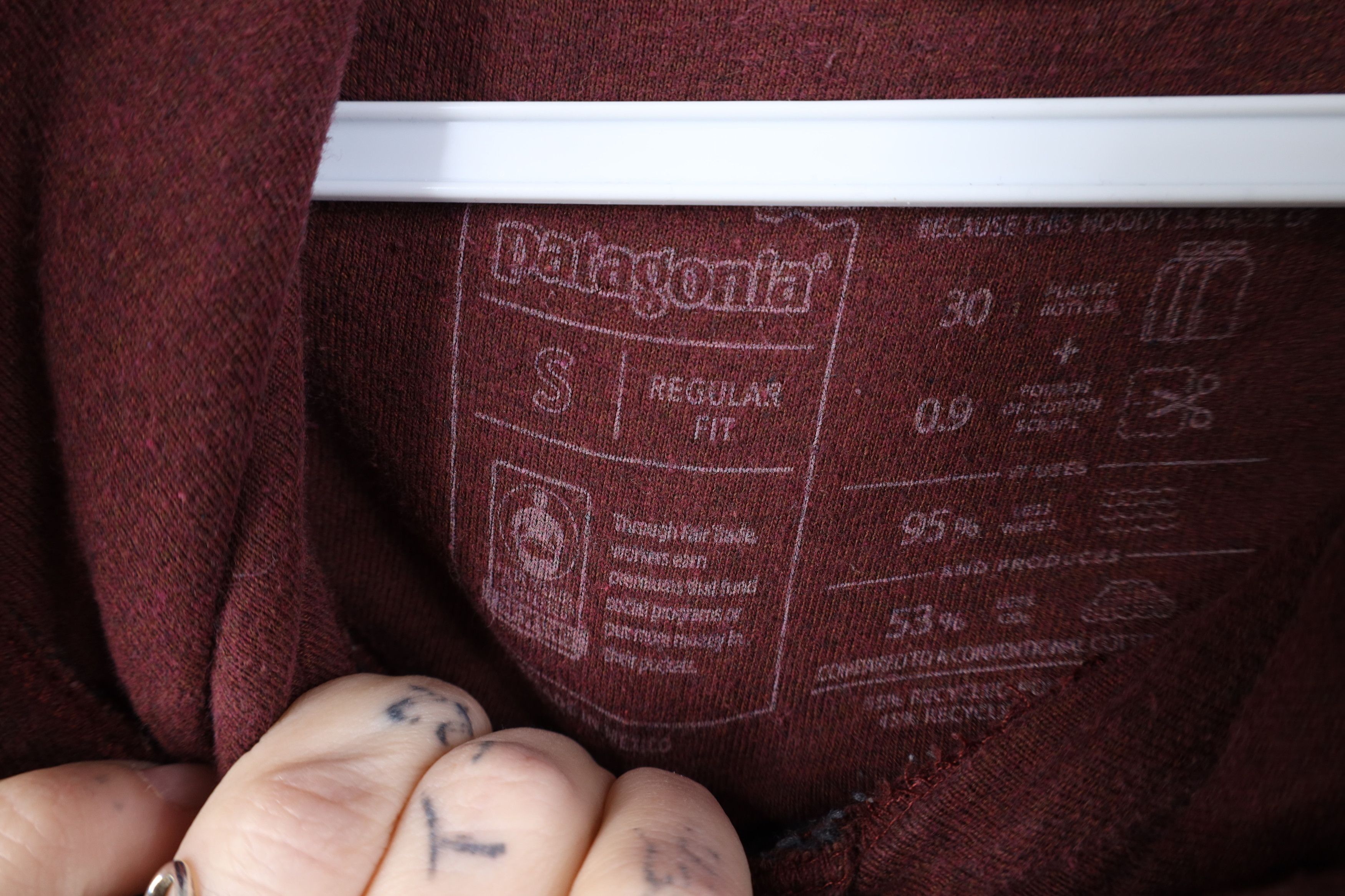 Patagonia Y2K Patagonia Spell Heavyweight Hoodie Sweatshirt Burgundy Size US S / EU 44-46 / 1 - 9 Thumbnail