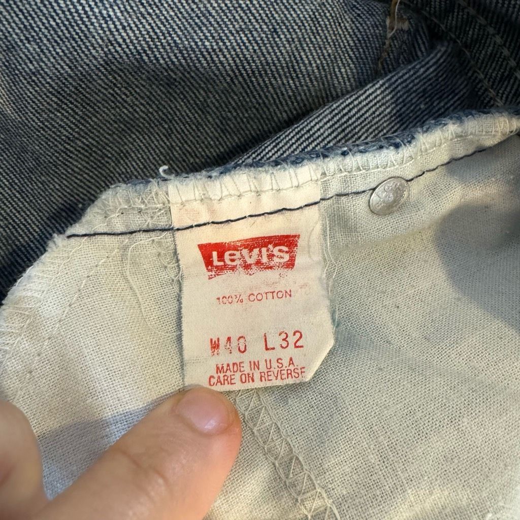 Levi's Vintage 90s Levi’s 506 Washed Blue Jeans Denim Mens size 40x Size US 40 / EU 56 - 4 Thumbnail