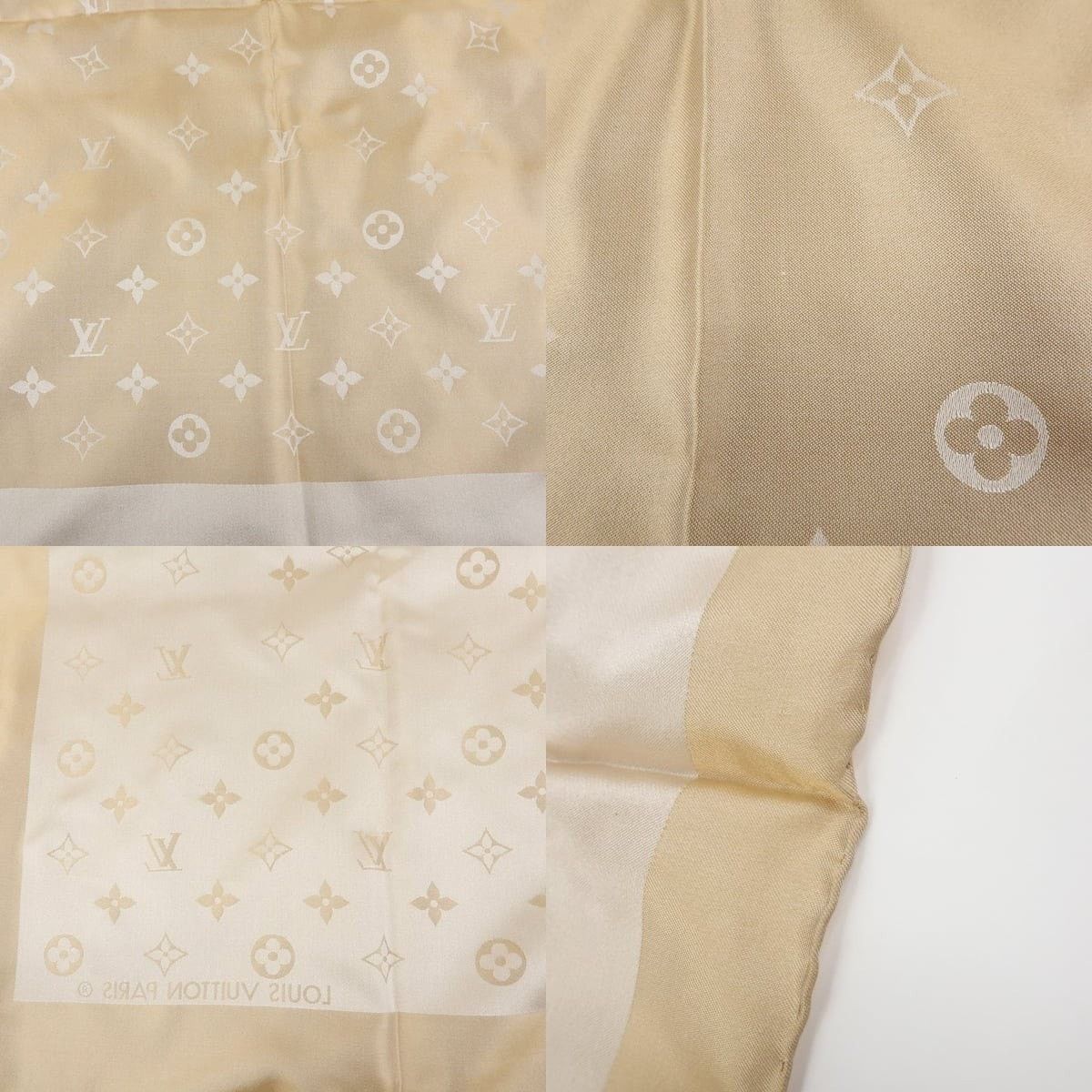 Louis Vuitton Louis Vuitton Echarpe Capri Silk Scarf Beige Size ONE SIZE - 6 Thumbnail