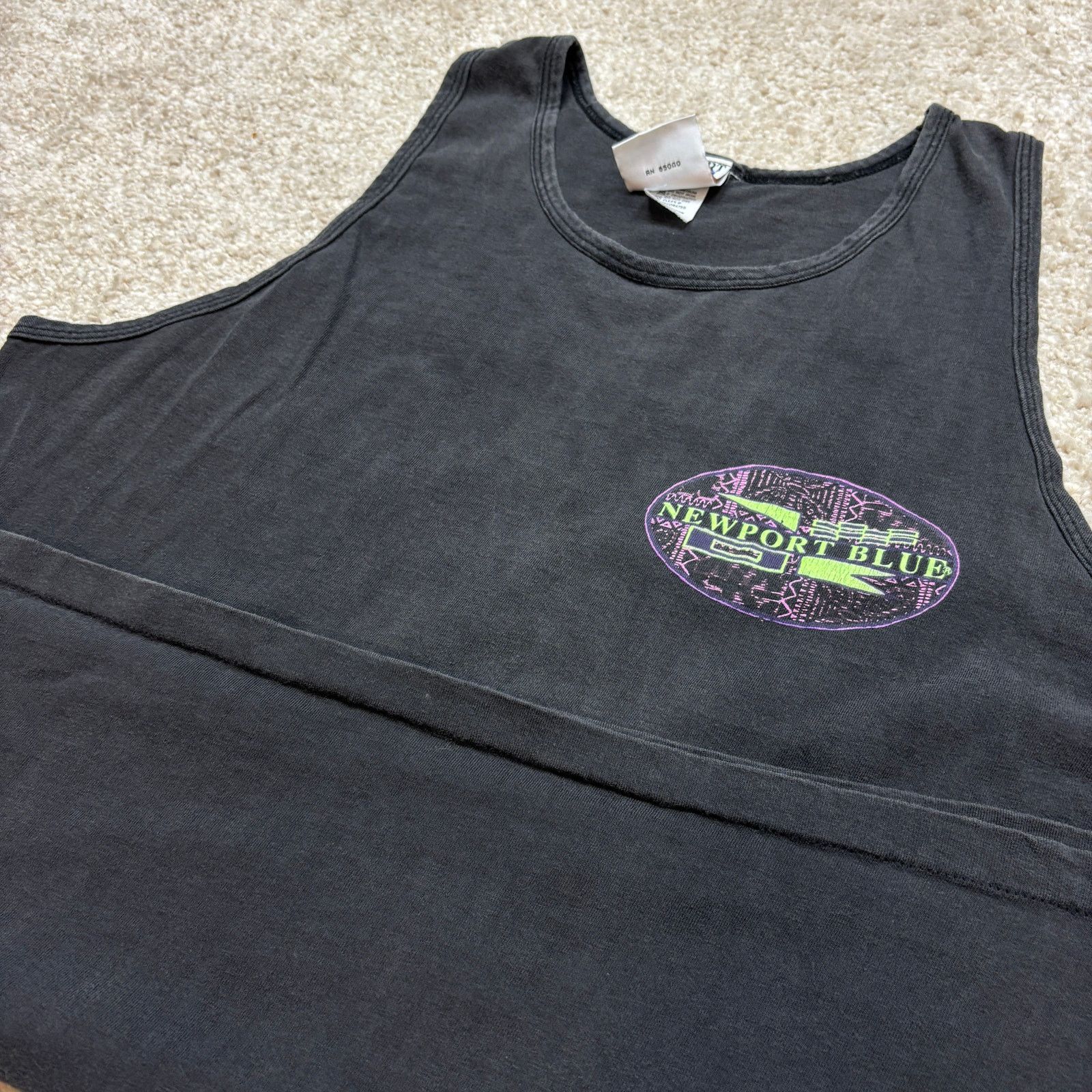Vintage Vintage 1991 Newport Blue Tank Top Men's Large Beach Lounge Size US L / EU 52-54 / 3 - 10 Thumbnail