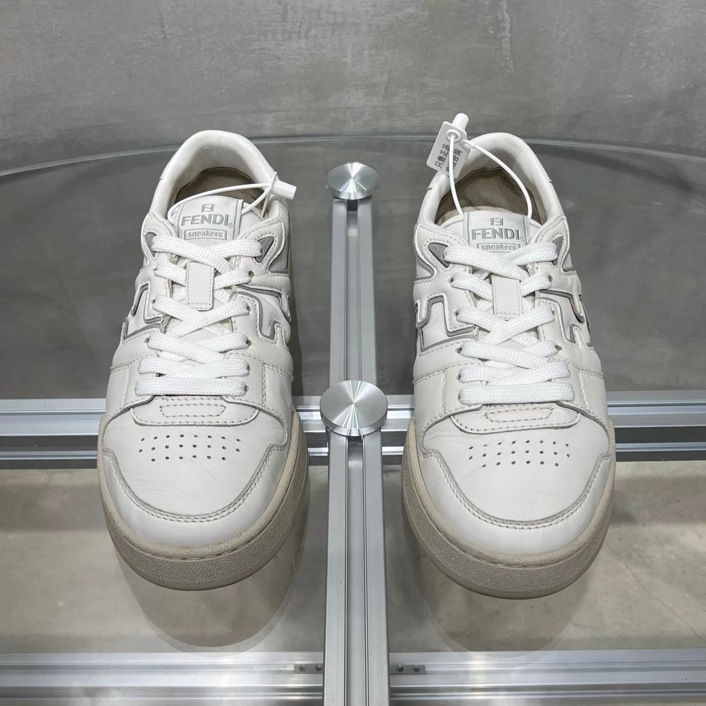Fendi Fendi Match white casual sneakers 40 Size US 7 / EU 40 - 1 Thumbnail