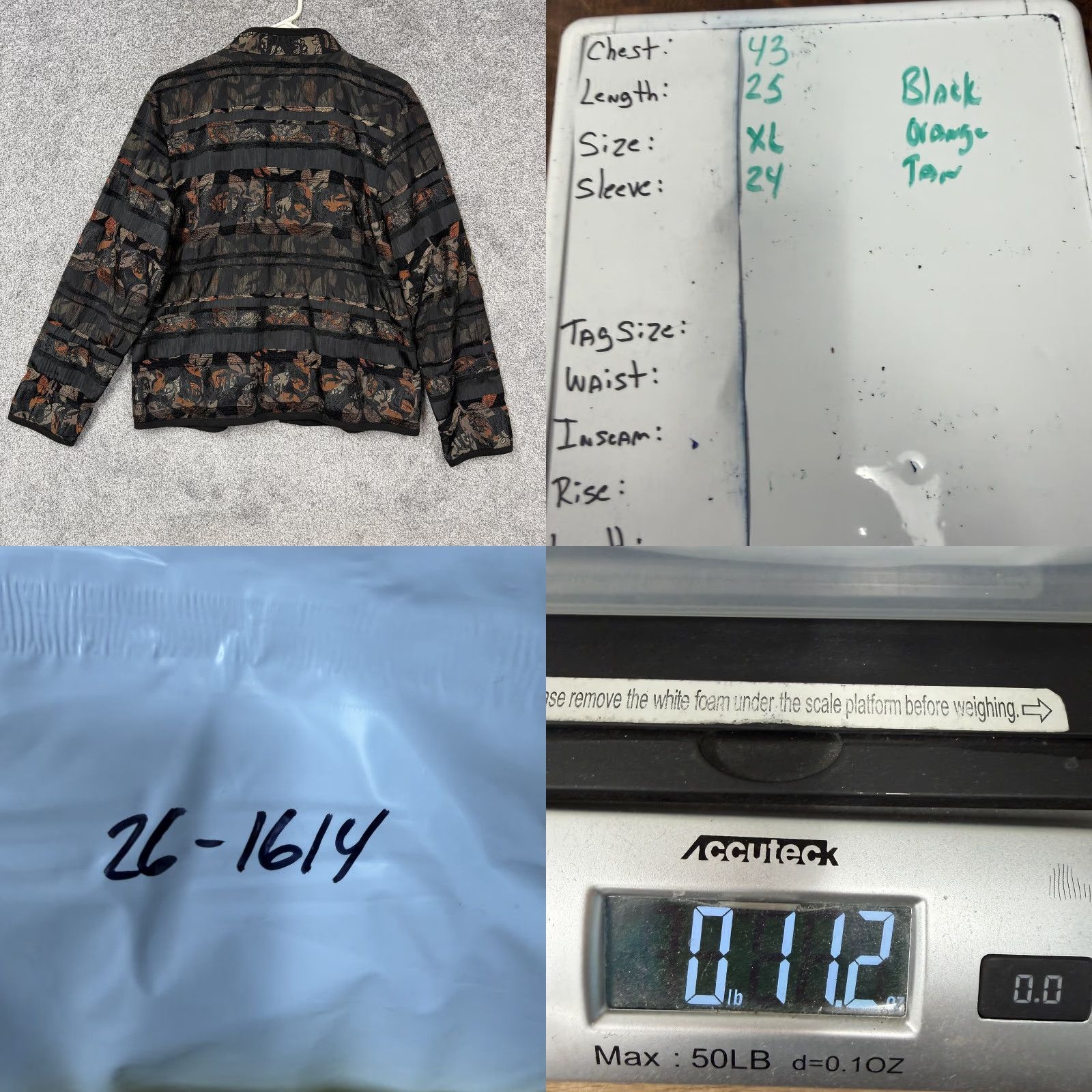 Vintage Christopher & Banks Jacket XL Full Zip Black Paisley Floral Jacquard Lined Unlined Lightweight Womens Casual Fall Spring Size XL / US 12-14 / IT 48-50 - 8 Thumbnail