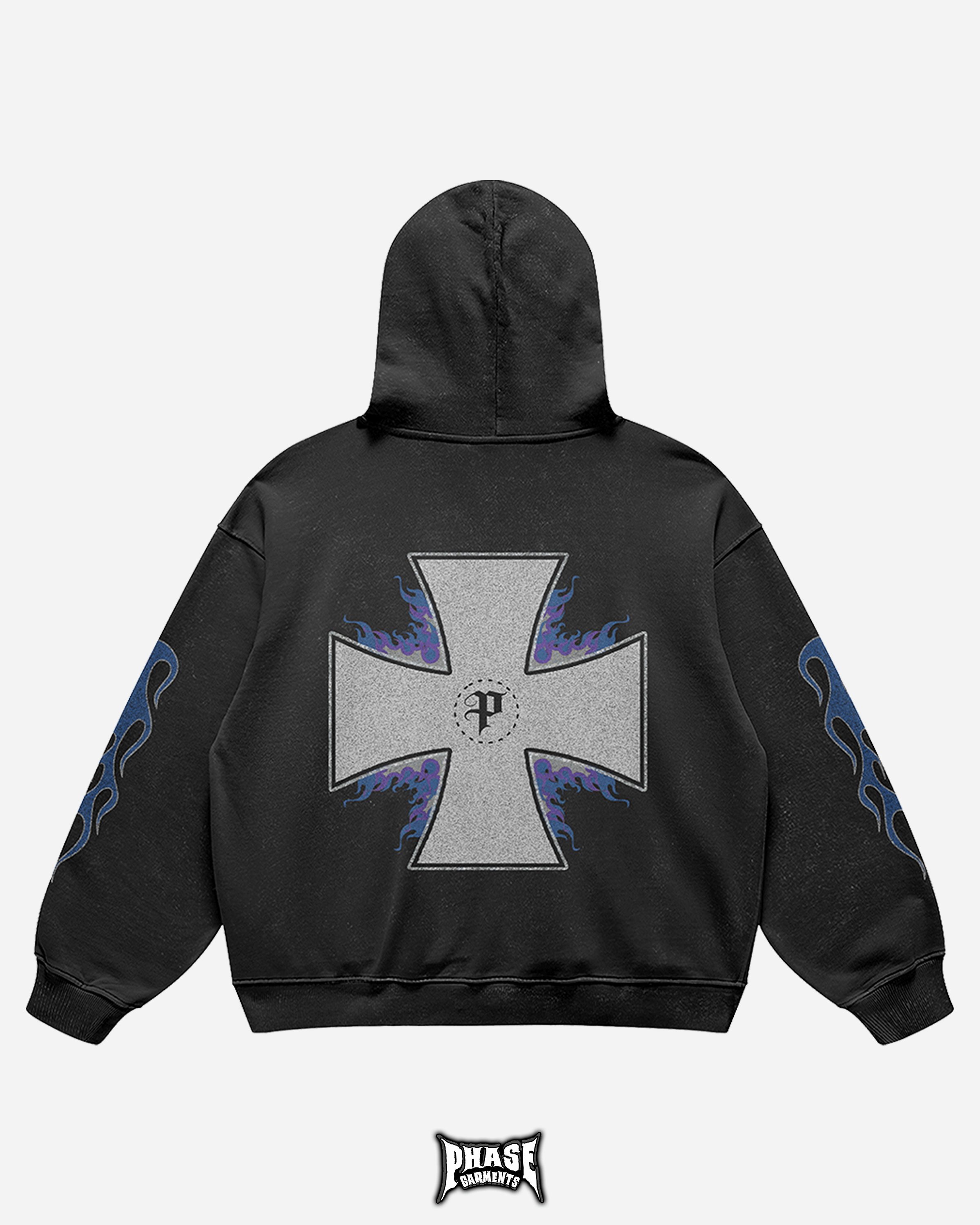 PHASE Garments Blue Flamme Pullover Sweatshirt Size Medium Size US M / EU 48-50 / 2 - 2 Thumbnail