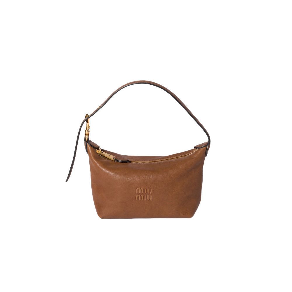 Miu Miu MIU MIU Ivy $1690 Oak Nappa Leather Pouch Bag New & Authenti Size ONE SIZE - 1 Thumbnail