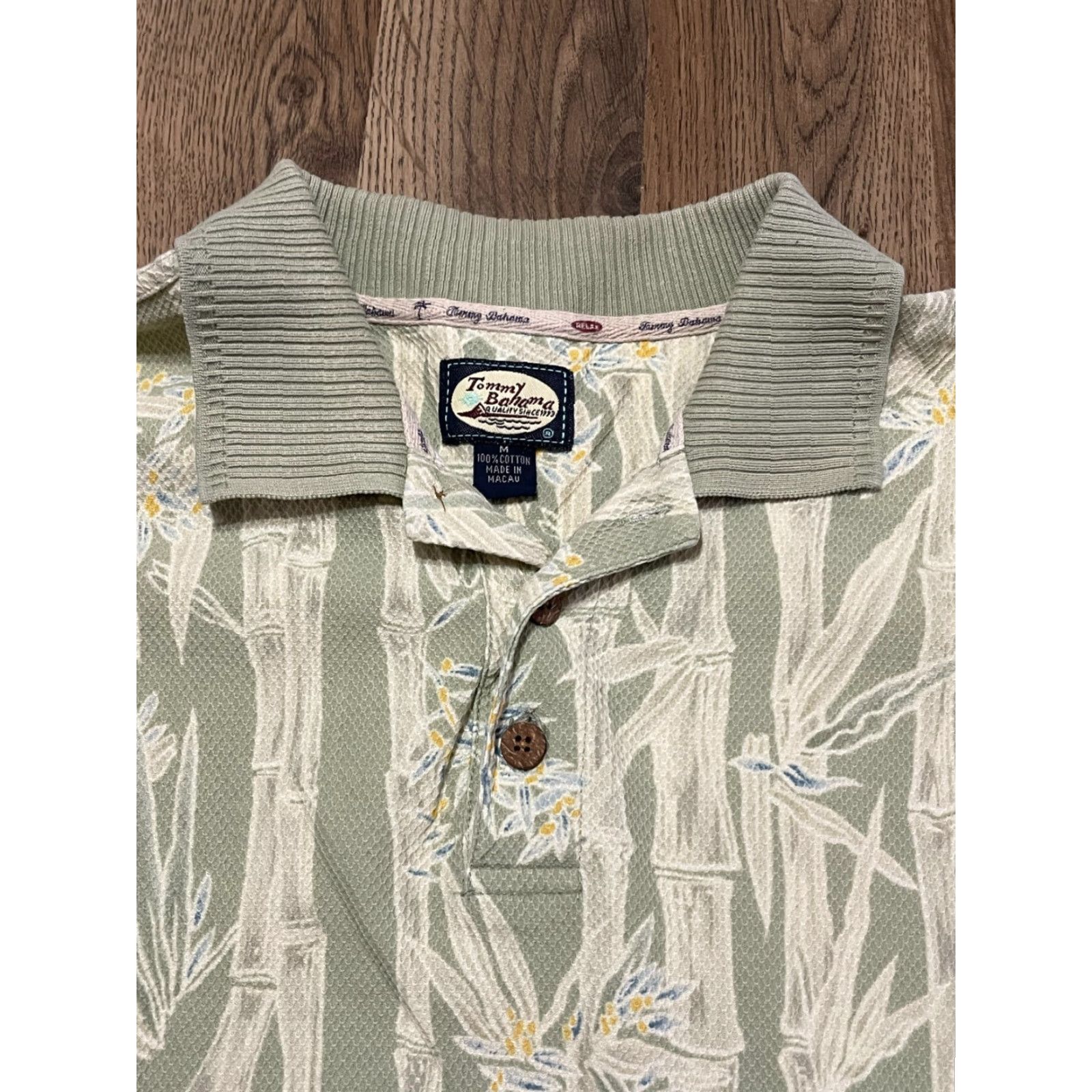 Tommy Bahama Tommy Bahama Polo Shirt Men's Medium Bamboo Trees Short Sleeve Green Floral Casual Modern 100% Cotton Short Sleeve Size US M / EU 48-50 / 2 - 3 Thumbnail