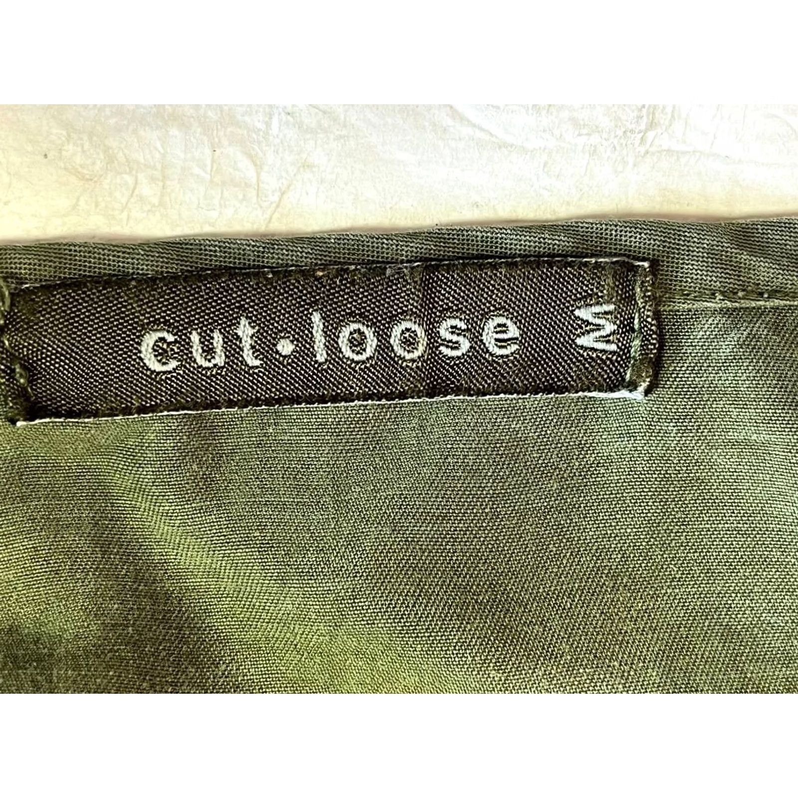 Olive Cut Loose Olive Oversized V-neck 3/4 Sleeve Blouse Top Tencel Medium Womens Size M / US 6-8 / IT 42-44 - 6 Thumbnail