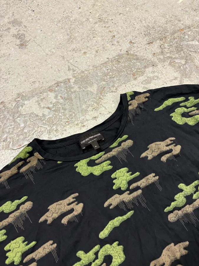 Emporio Armani FW2018 Emporio Armani Green Lands Cloudy Black T-Shirt Size US M / EU 48-50 / 2 - 5 Thumbnail
