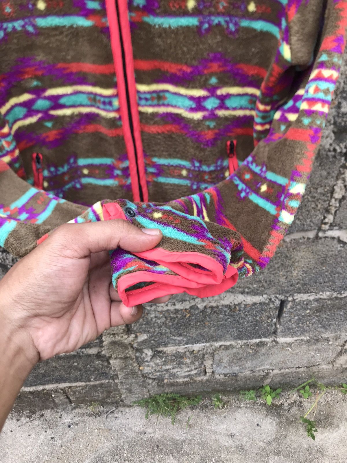 Japanese Brand × Native 💥Vintage Titicaca Fleece Mulitcolour Hoodie Jacket Size M / US 6-8 / IT 42-44 - 6 Thumbnail
