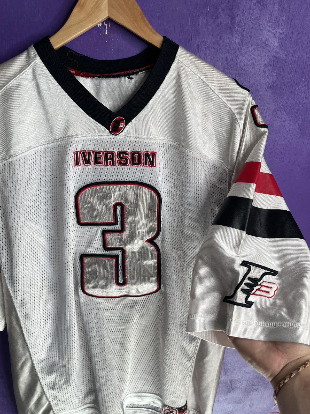 NBA × Reebok × Vintage Vintage 00s Reebok Allen Iverson football jersey Size US XL / EU 56 / 4 - 3 Thumbnail