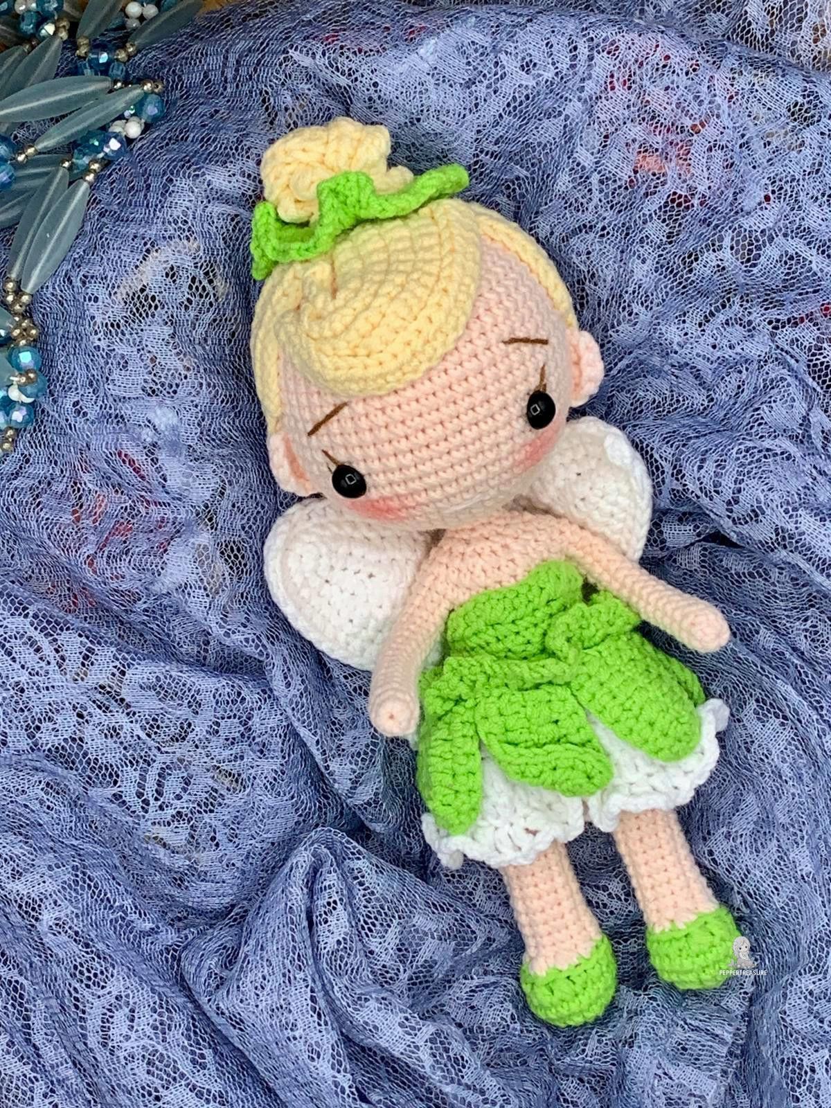 Other Handmade Crochet Fairy Doll – Tinkerbell Princess Plush Size ONE SIZE - 1 Thumbnail