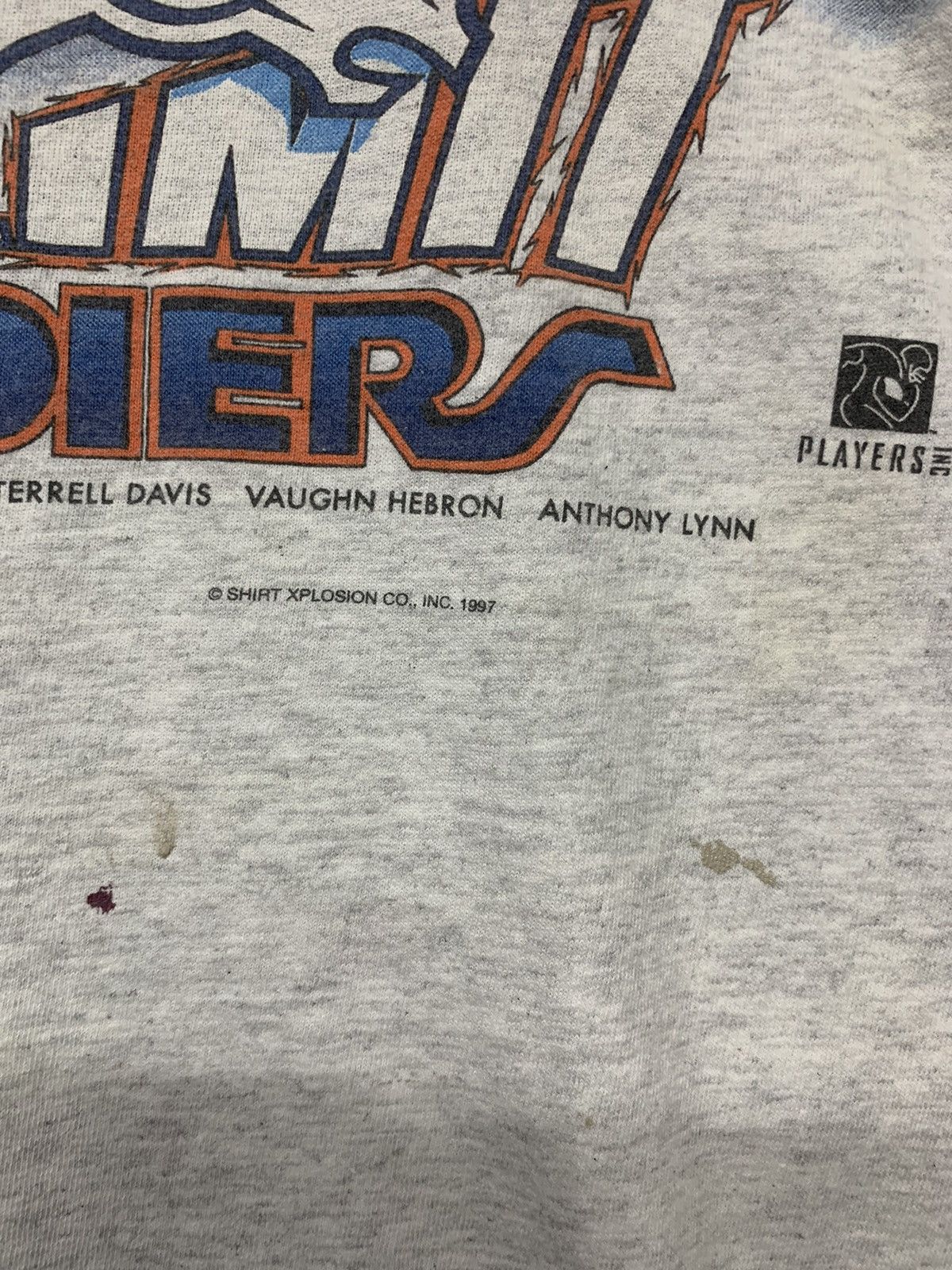 NFL × Vintage Vintage 90's NFL No Limit Mile High Salute All Player Shirt Size US L / EU 52-54 / 3 - 5 Thumbnail