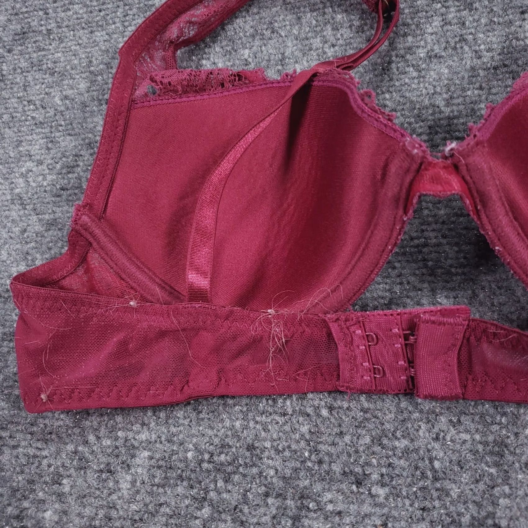 Vintage Marilyn Monroe Bra Womens Push Up Lace Padded Red Underwire Adjustable Strap 34B Size ONE SIZE - 7 Thumbnail