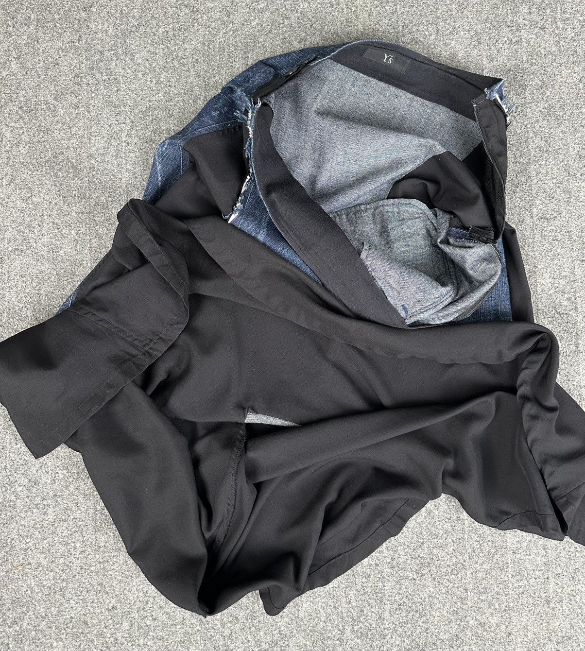 Yohji Yamamoto Y’s - Yohji Yamamoto Deconstructed Denim/Cotton Maxi Skirt Size 28" / US 6 / IT 42 - 9 Thumbnail