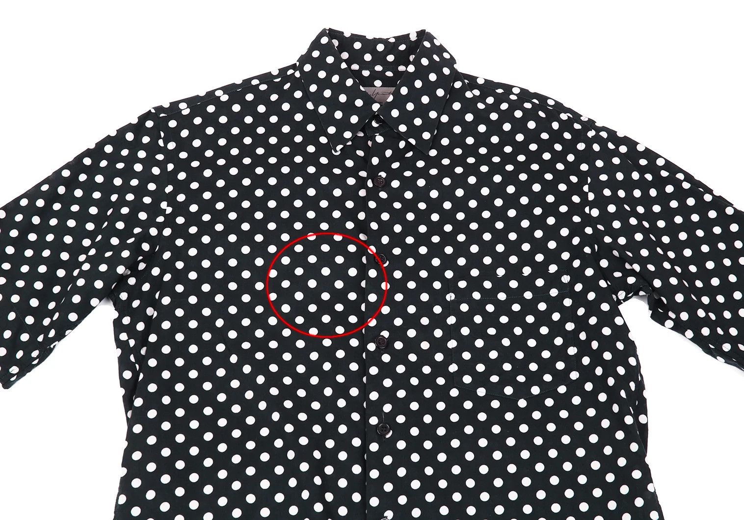 Yohji Yamamoto Yohji Yamamoto Cotton Dot Print Short Sleeve Shirt Size US S / EU 44-46 / 1 - 2 Thumbnail