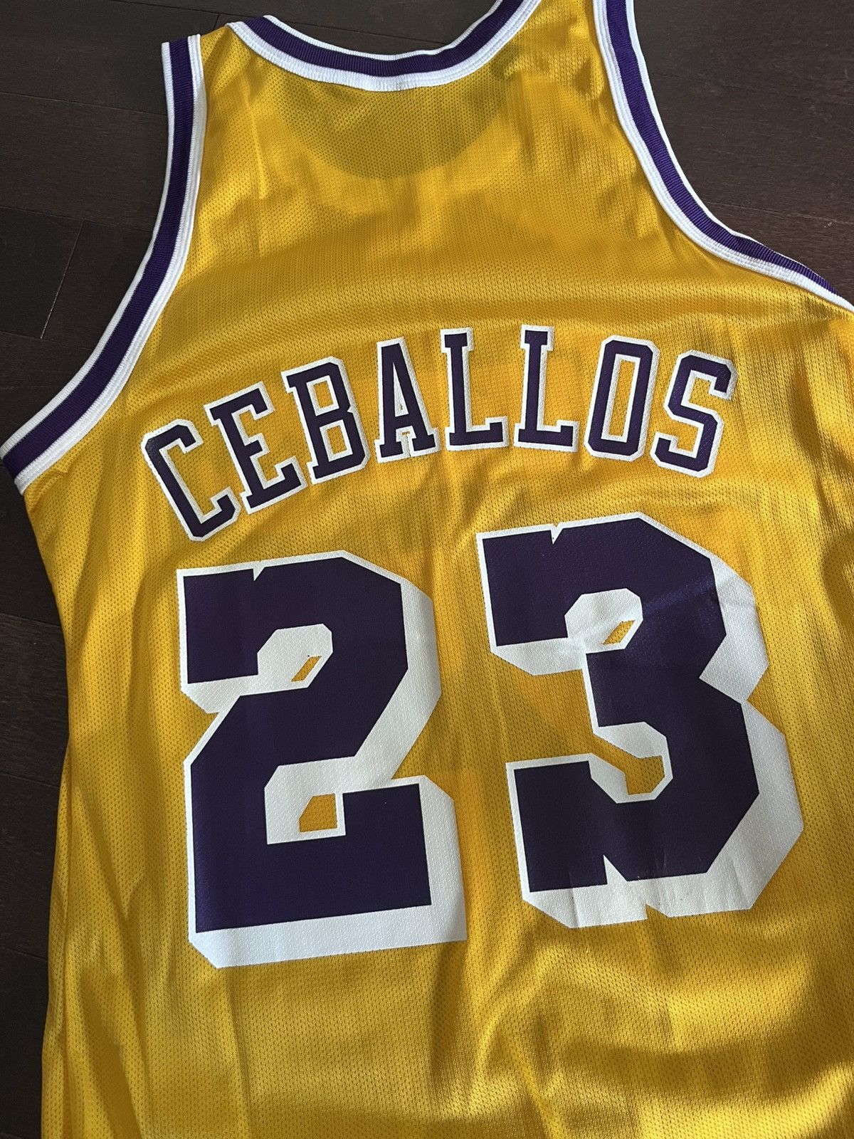 Champion Vintage Los Angeles Lakers Cedric Ceballos Basketball Jersey Size US M / EU 48-50 / 2 - 7 Thumbnail