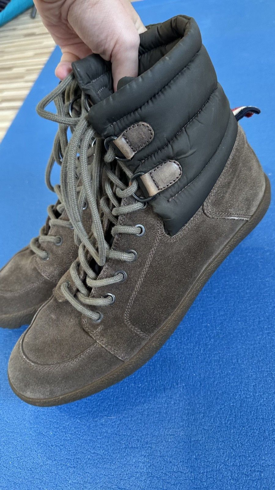 Moncler Moncler Men's Brown Hi Tops Suede Boot Size 41-42 8 US Size US 8.5 / EU 41-42 - 6 Thumbnail