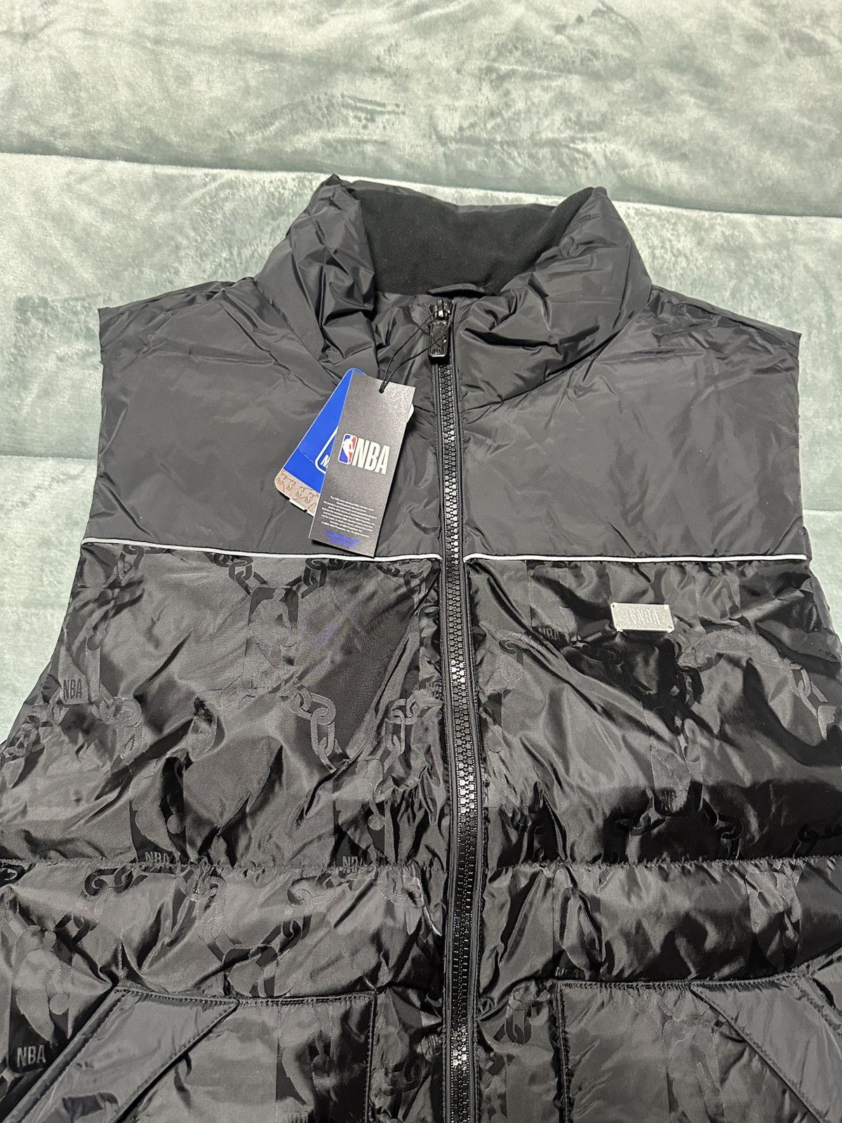 NBA *NEW NBA Style Black Puffer Vest Size XL Loose Fit Unisex Size US XL / EU 56 / 4 - 2 Thumbnail