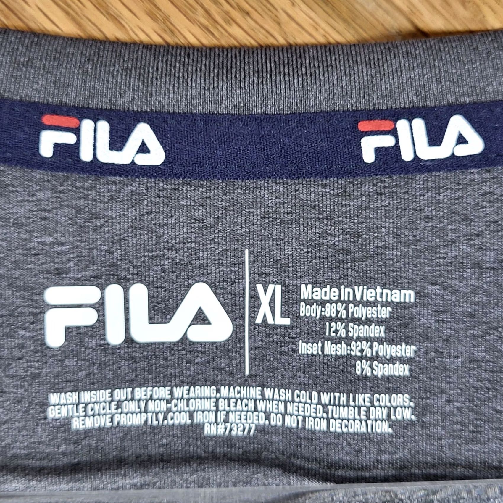 Fila FILA Womens T Shirt V-Neck Activewear Top XL Dark Gray Size XL / US 12-14 / IT 48-50 - 3 Thumbnail