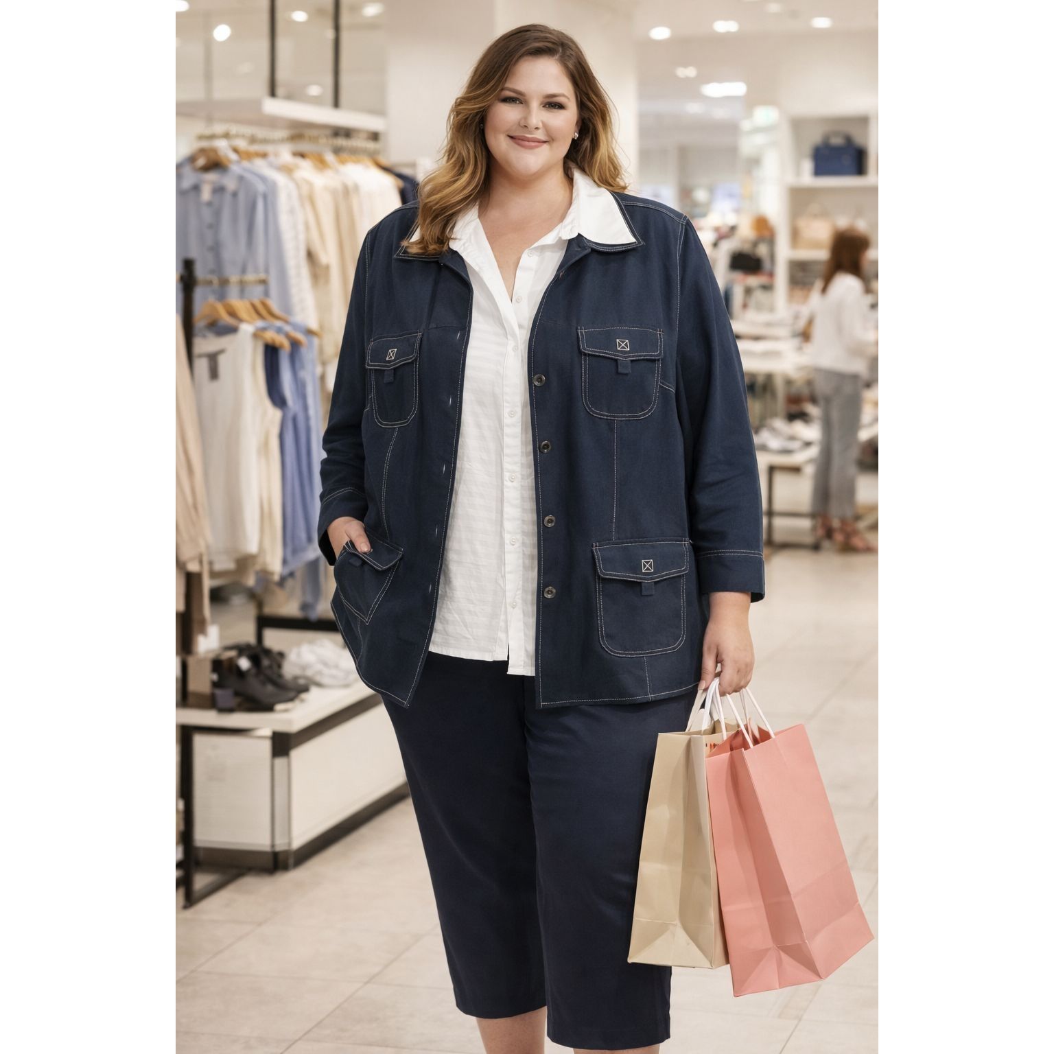 Other Alfred Dunner Womens 3-Piece Set Navy Jacket White Blouse & Size XXL / US 16-18 / IT 52-54 - 1 Thumbnail
