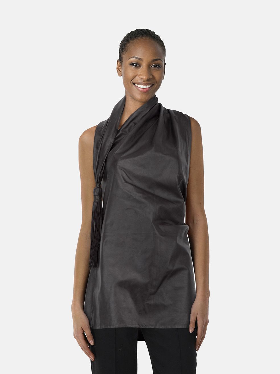 Bottega Veneta Fall 21 Salon 02 Brown Leather Top Size M / US 6-8 / IT 42-44 - 1 Thumbnail
