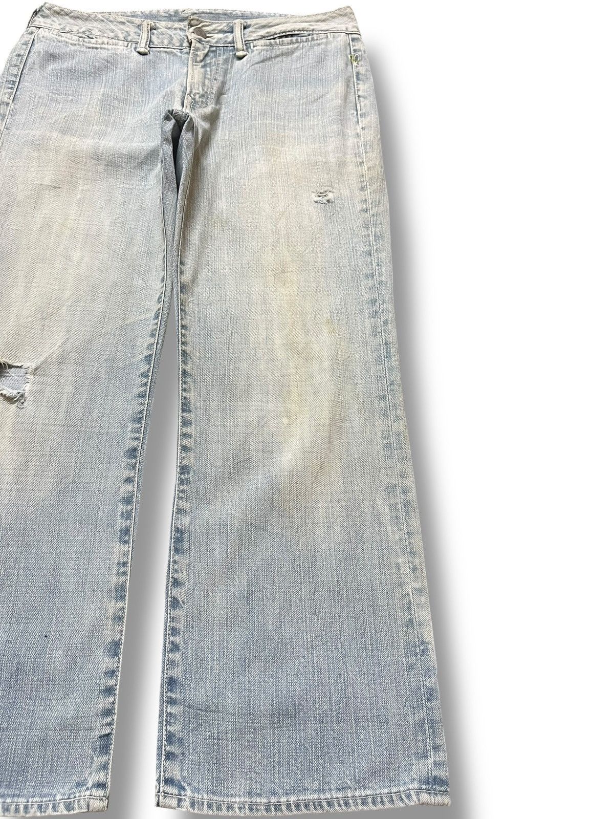 45rpm Vintage 45RPM Baggy Wide Leg Faded Distressed Denim Size US 31 - 4 Thumbnail