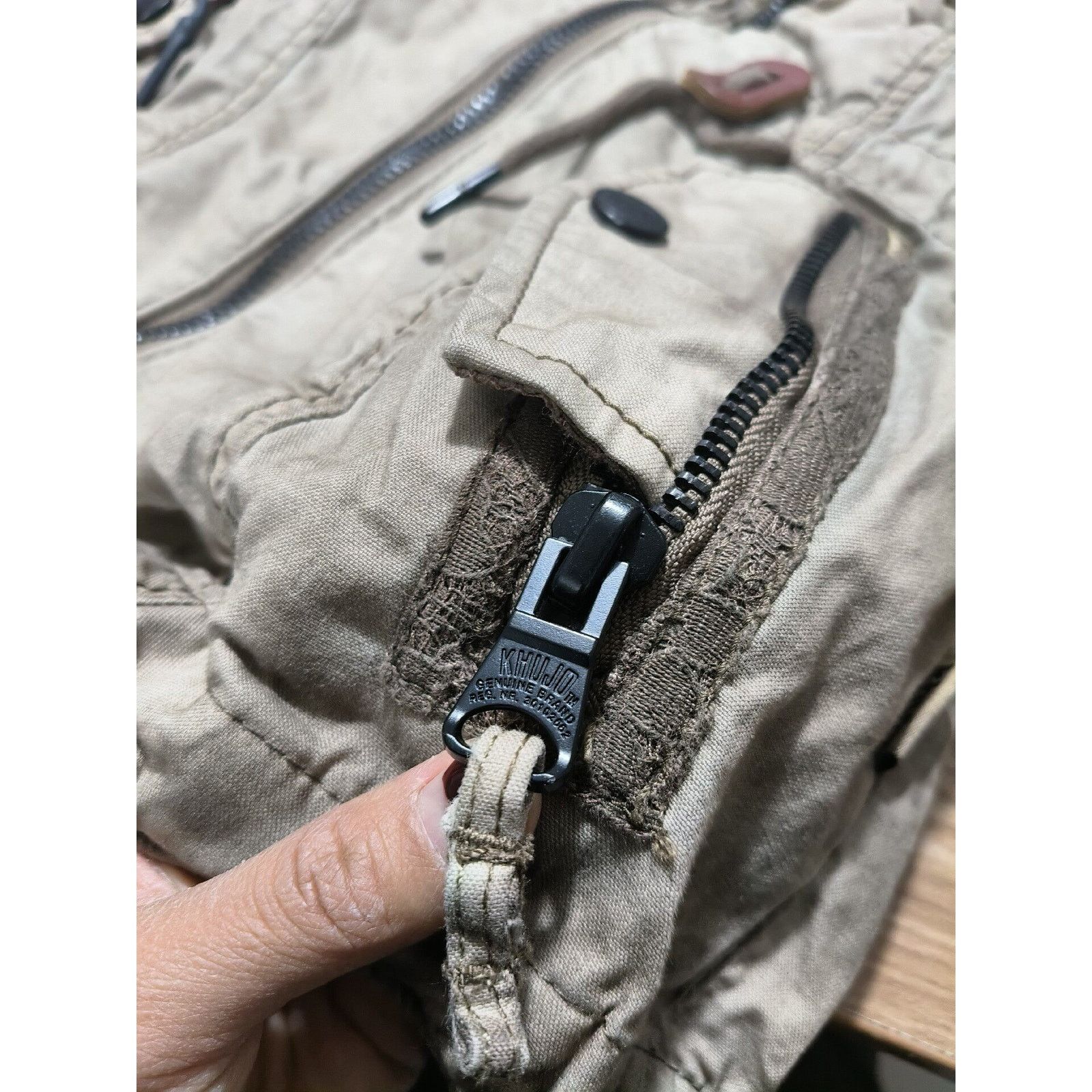 If Six Was Nine × Japanese Brand × Vintage Vintage Japanese Brand Khujo Women’s Zip Up Jacket Brown Tan Size M / US 6-8 / IT 42-44 - 5 Thumbnail