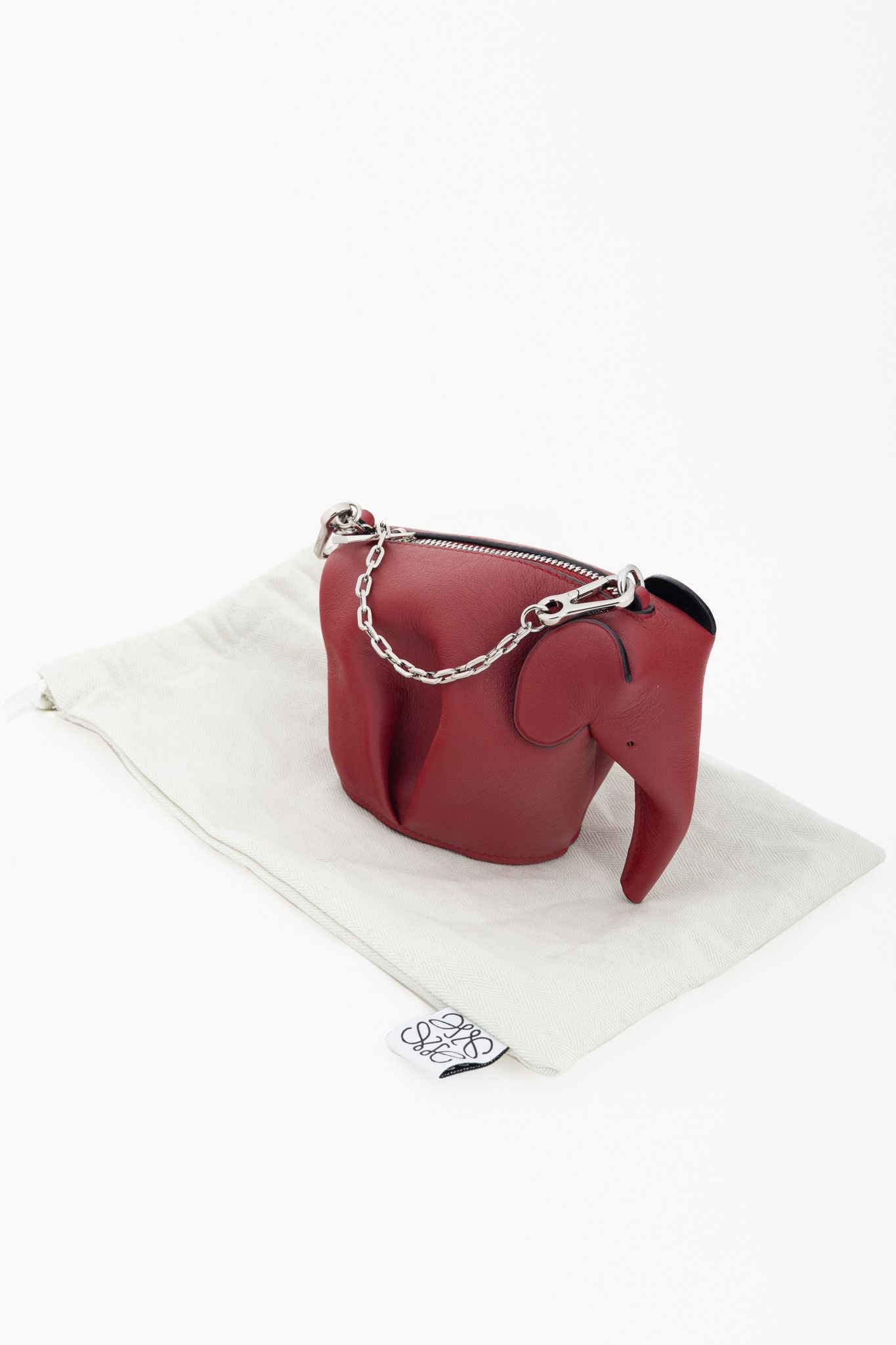 Loewe Loewe Red Calfskin Elephant Mini Coin Pouch Size ONE SIZE - 10 Thumbnail