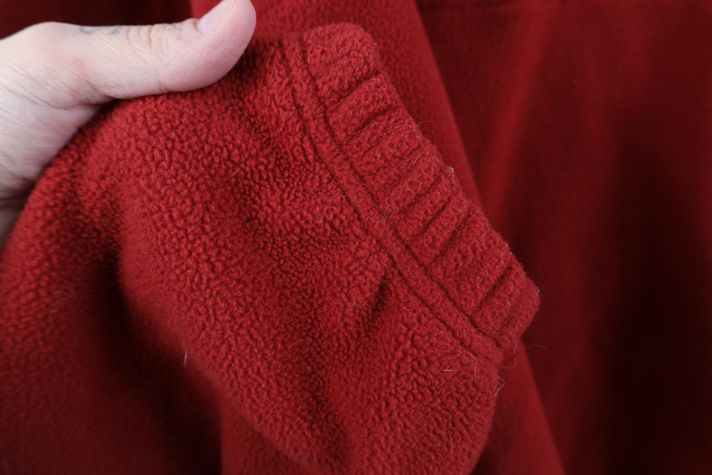 Cabelas Vintage 90s Cabelas 1/4 Zip Fleece Hoodie Sweatshirt Red Size US L / EU 52-54 / 3 - 10 Thumbnail