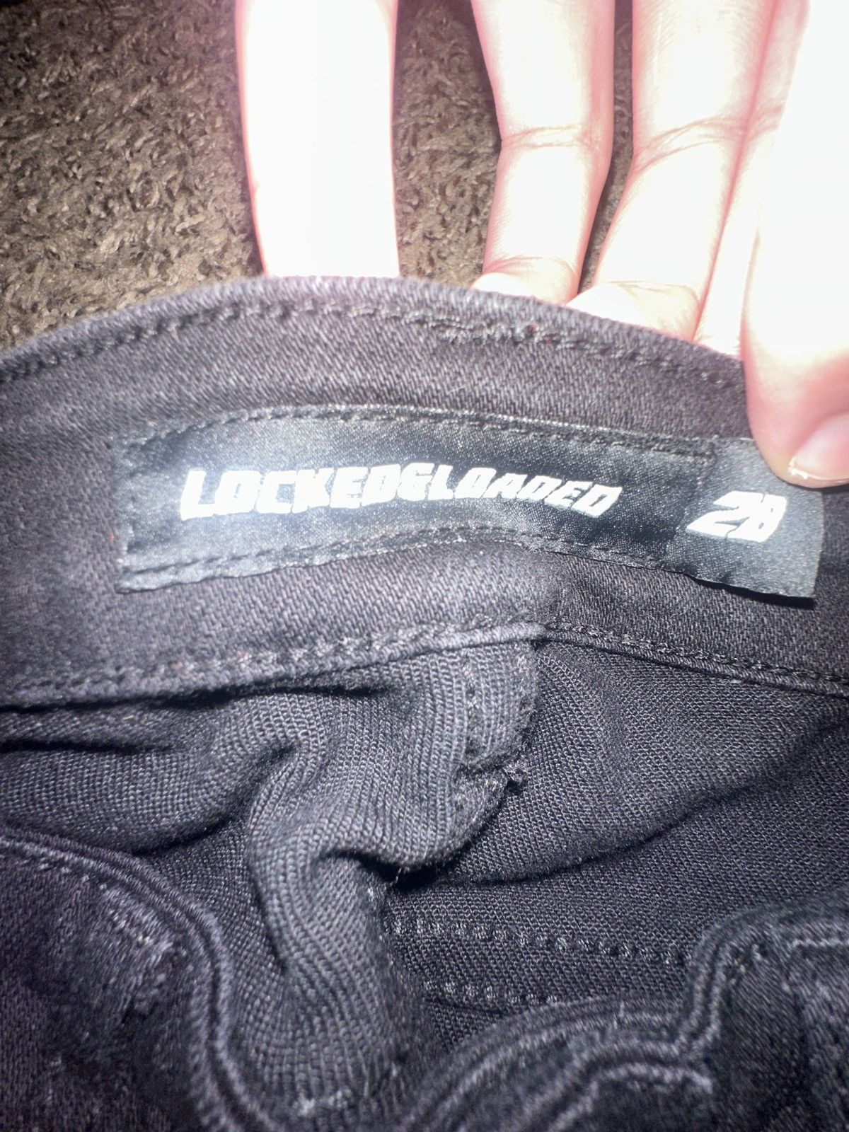 Other Locked & Loaded Black Strap Jeans w/ Neon Zippers (size 28) Size US 28 / EU 44 - 4 Thumbnail