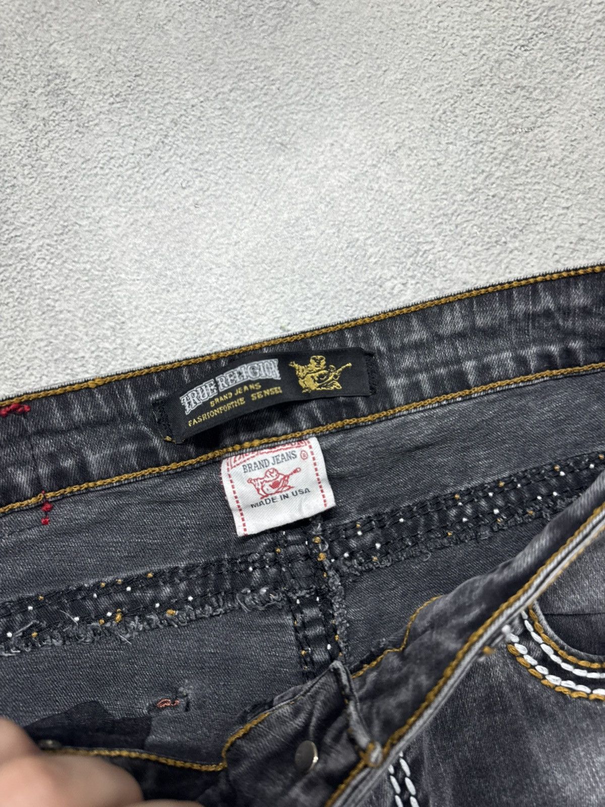 True Religion Vintage Y2k True Religion USA Denim Jeans 90’s Size 33" - 17 Thumbnail