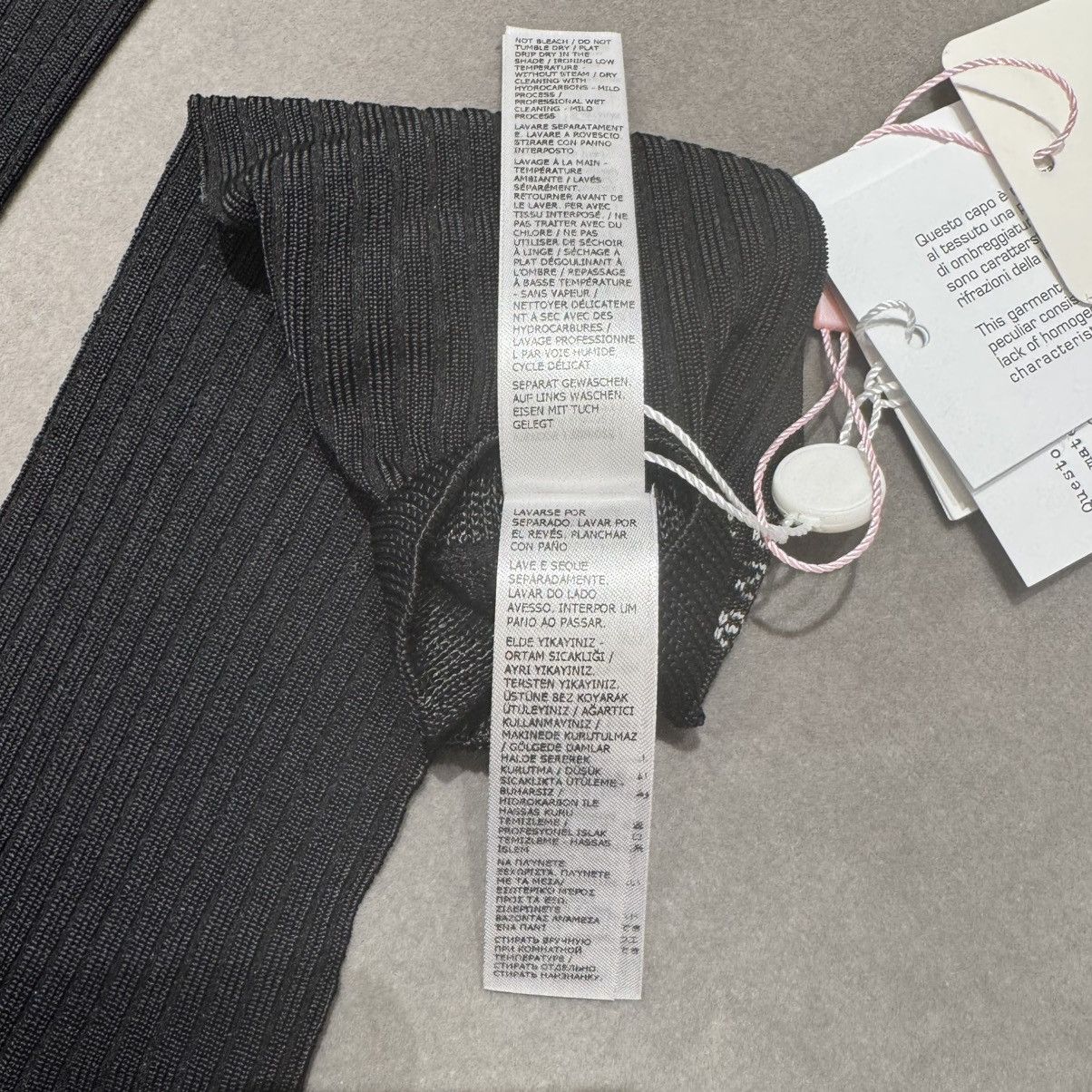 Maison Margiela MM6 Numeric Ribbed Over-the-Calf Socks - Black - S Size ONE SIZE - 9 Thumbnail