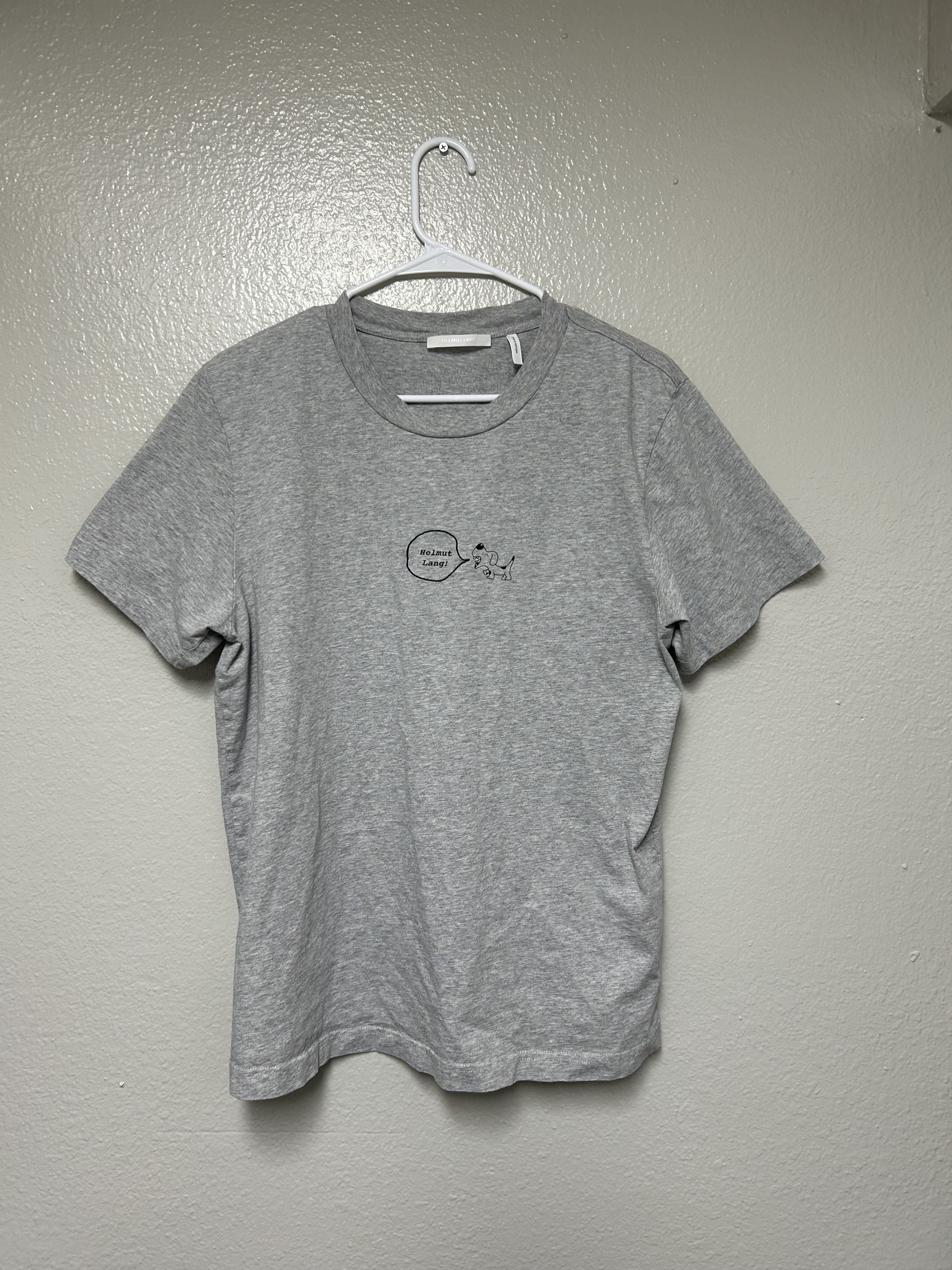 Helmut Lang Helmut lang gray minimal dog graphic tee size M Size US M / EU 48-50 / 2 - 1 Thumbnail