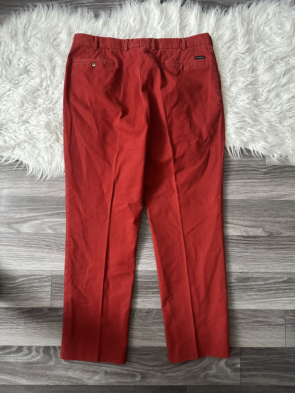 Burberry Burberry London Bright Red Pleated Chino Pants Vintage y2k Size US 38 / EU 54 - 3 Thumbnail