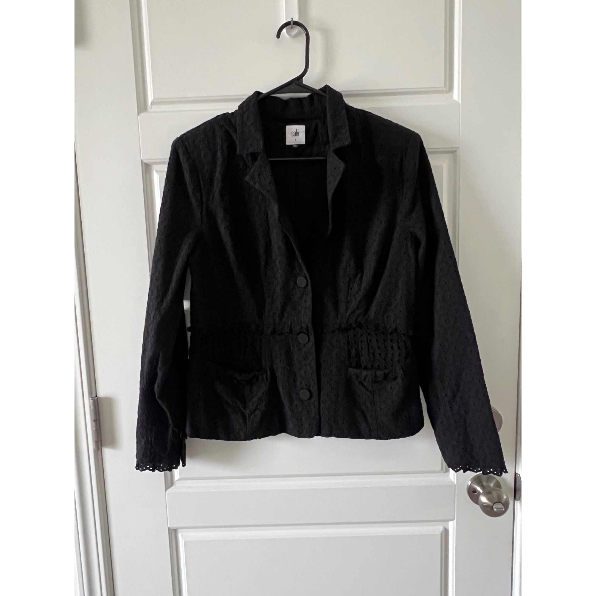 Designer Cabi Flamenco Eyelet Blazer Jacket Size 6 Size M / US 6-8 / IT 42-44 - 2 Thumbnail