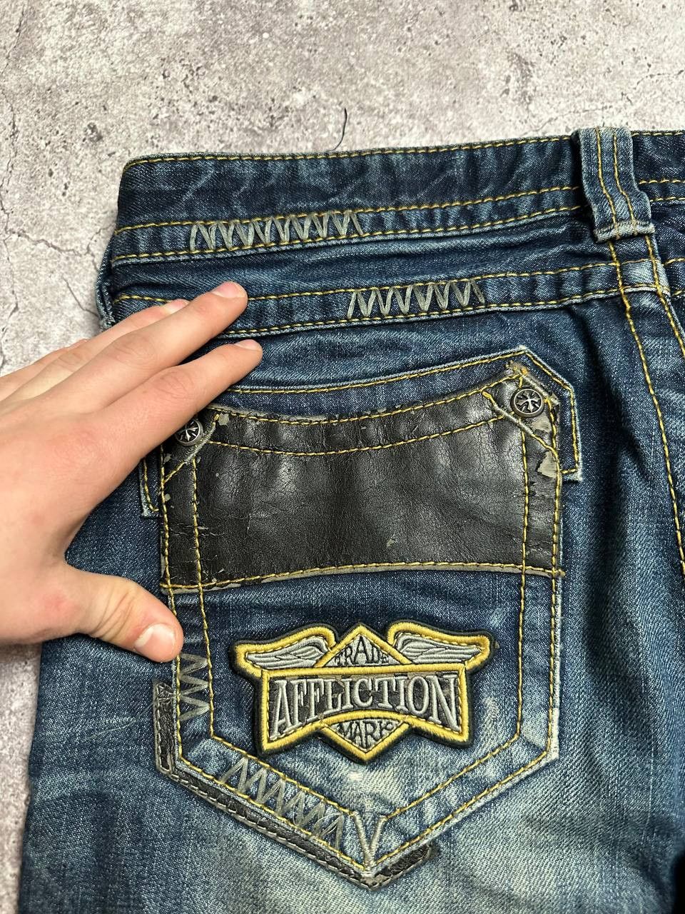 Affliction Affliction Ace Denim Jeans Y2K Embroidered size 31 Size US 31 - 7 Thumbnail