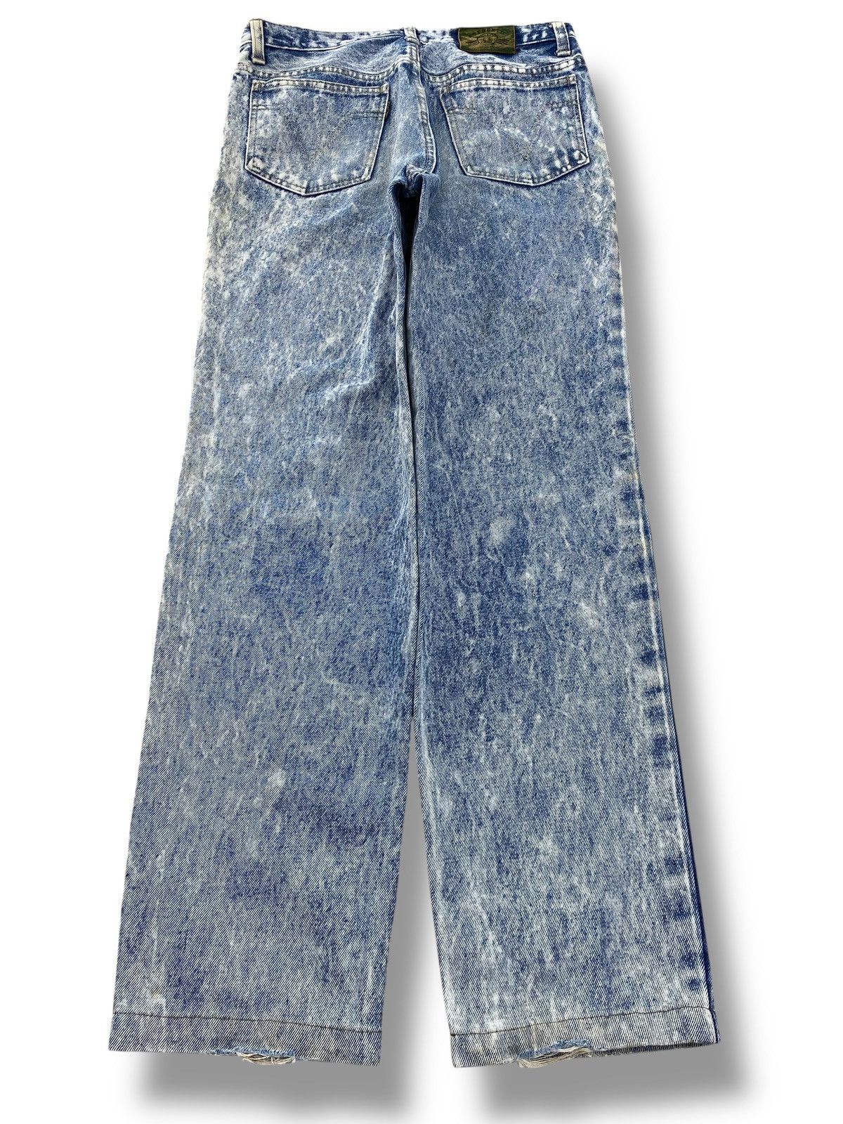 Japanese Brand Japanese Brand Acid Blue Wash Ripped Style Skinny Leg Jeans Size US 30 / EU 46 - 3 Thumbnail