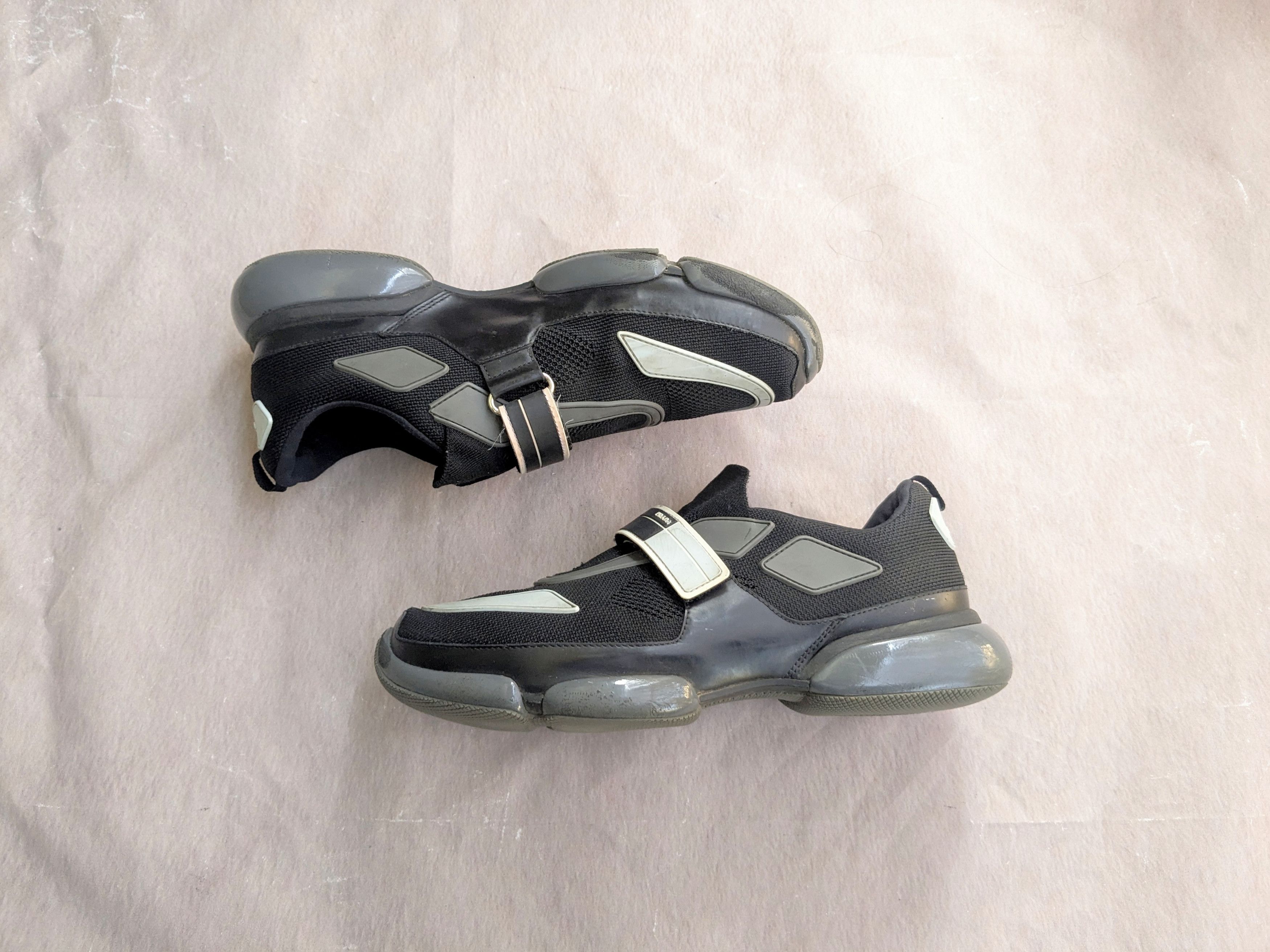 WMNS) PRADA Cloudbust Thunder Mid Top Sneakers 'Black