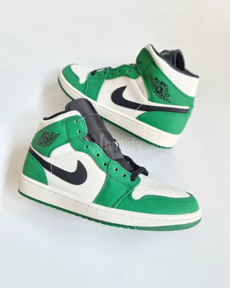 Jordan Brand Nike Air Jordan 1 Mid Pine Green Size US 9.5 / EU 42-43 - 5 Thumbnail