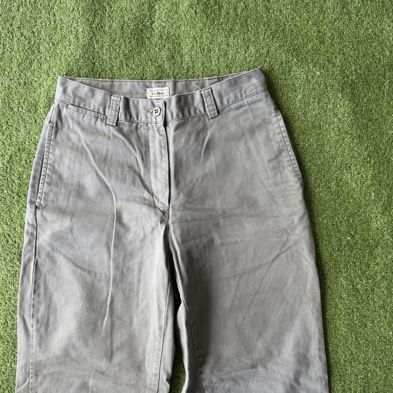 Designer L.L.Bean Women's Cotton Gray Trousers Size ONE SIZE - 2 Thumbnail